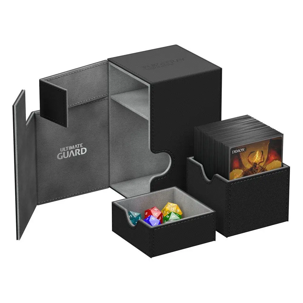 Ultimate Guard Flip'n'Tray Deck Case 100+ Standard Size XenoSkin Black poza produsului