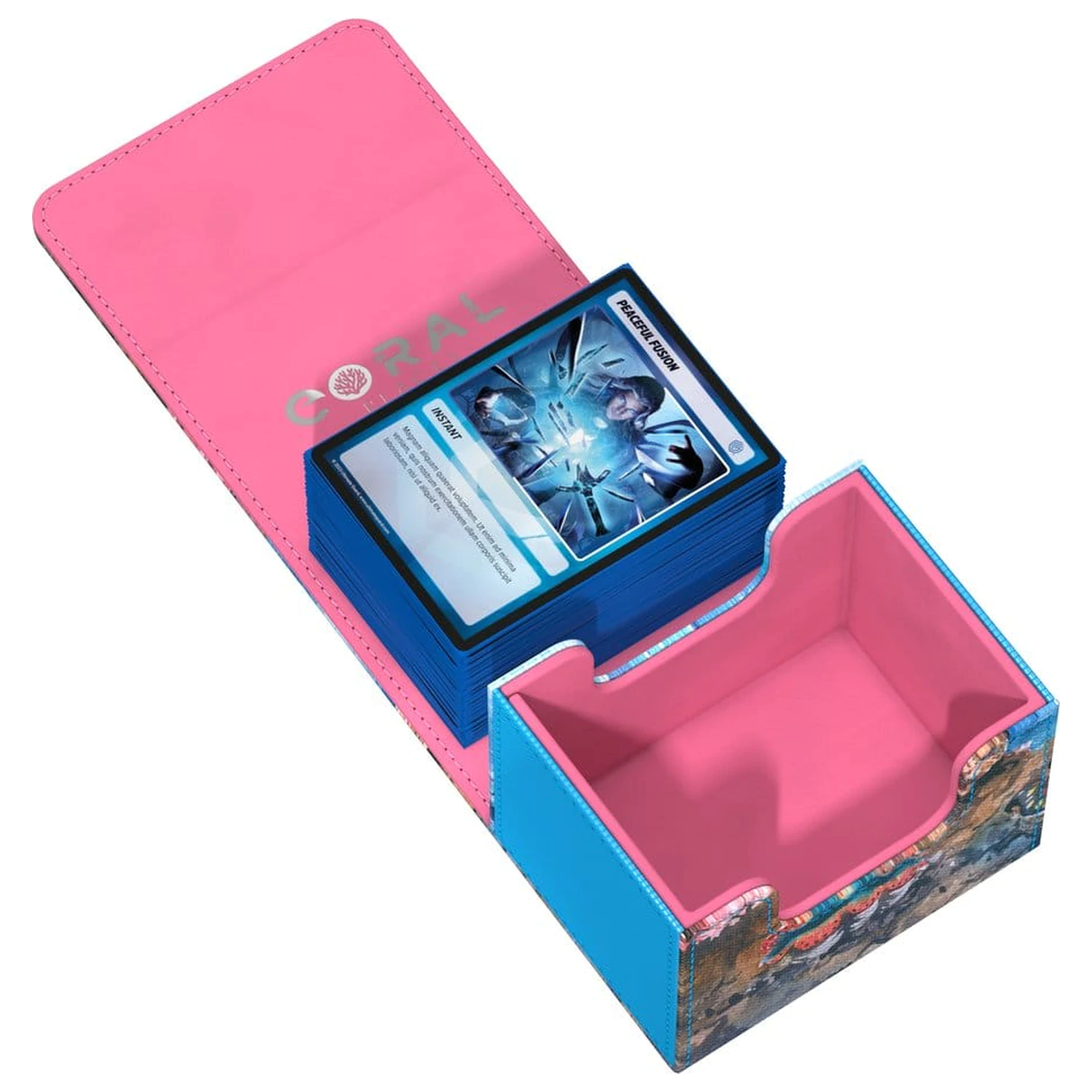 Ultimate Guard Sidewinder 100+ Xenoskin "Coral Places" - Seablue Hush poza produsului