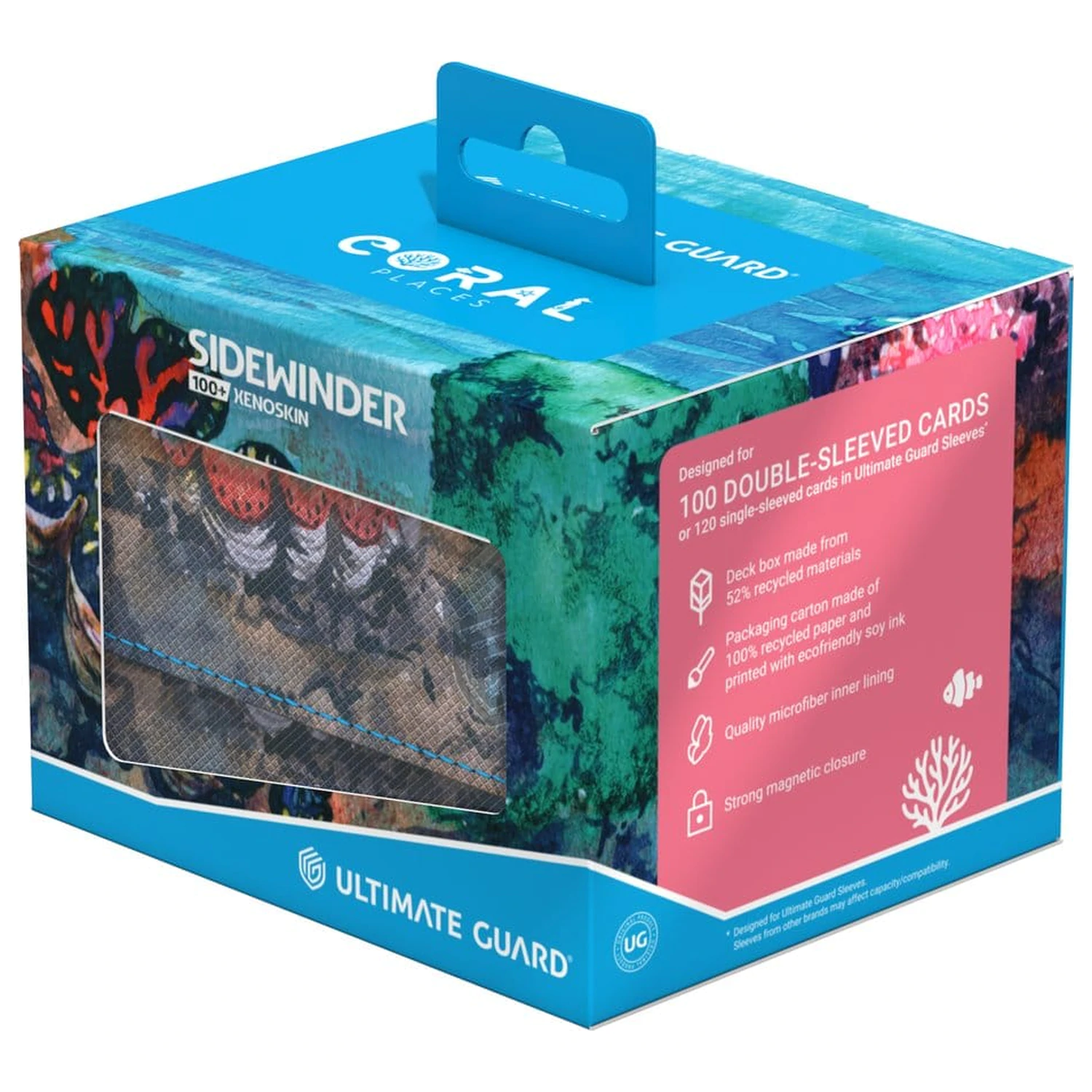 Ultimate Guard Sidewinder 100+ Xenoskin "Coral Places" - Seablue Hush poza produsului