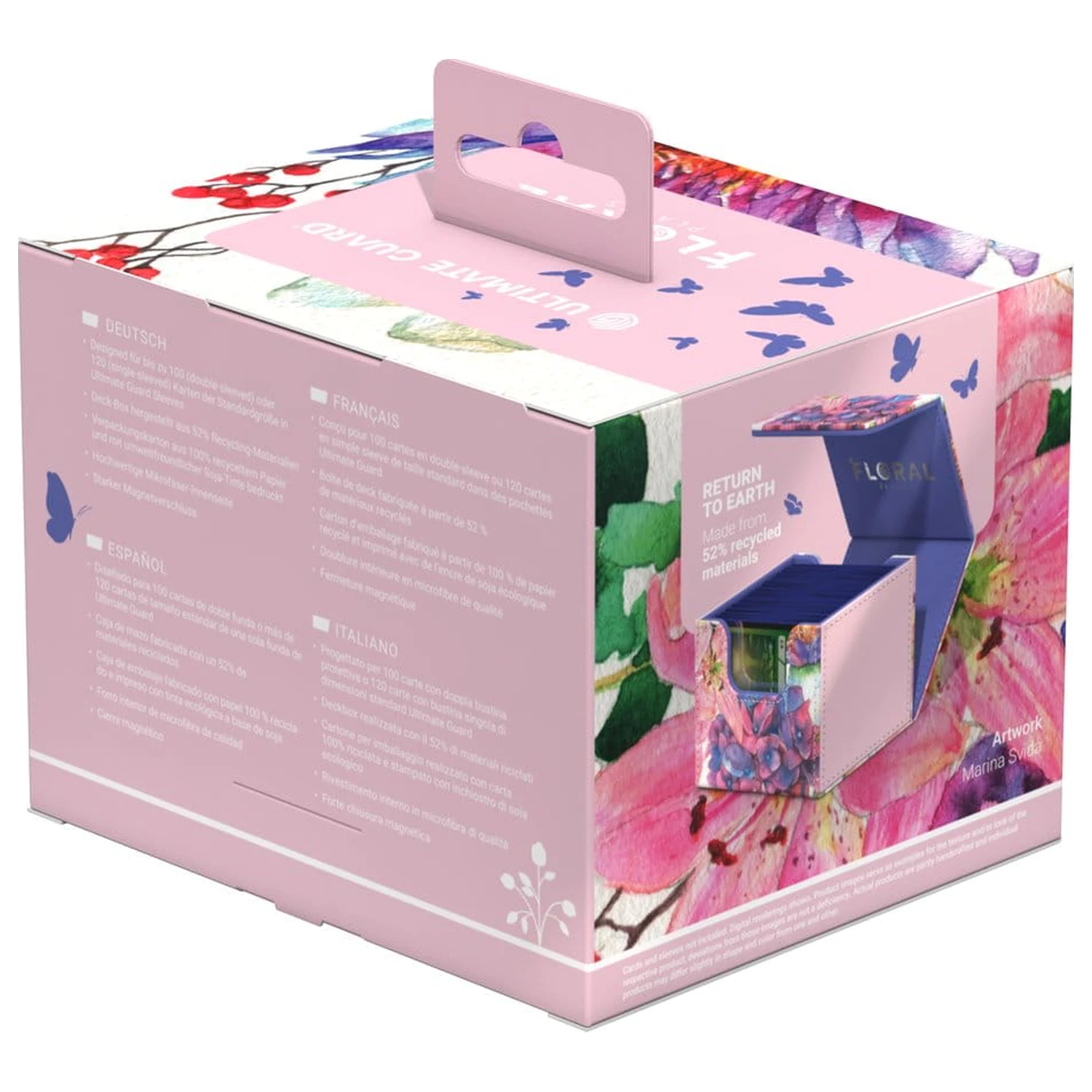 Ultimate Guard Sidewinder 100+ Xenoskin "Floral Places" - Lotus Bloom poza produsului