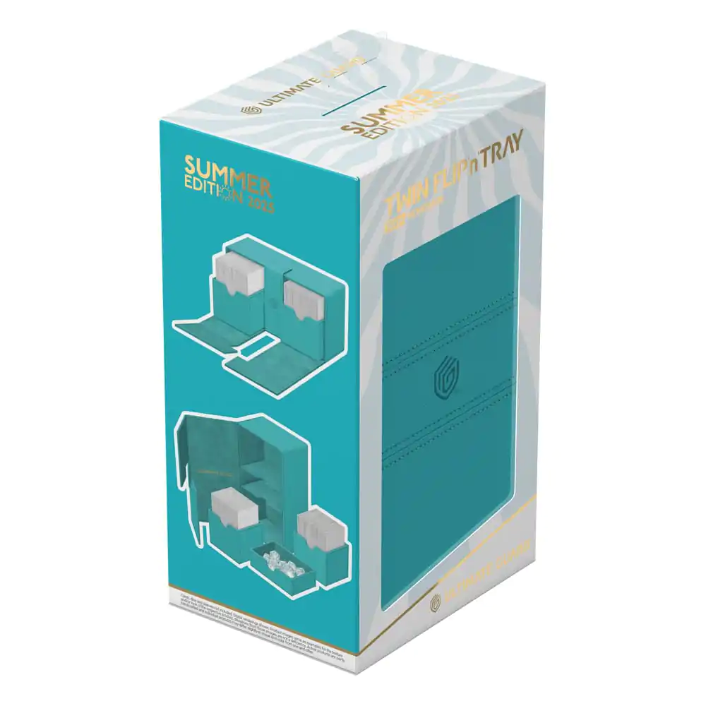 Ultimate Guard Twin Flip'n'Tray 200+ Xenoskin "Summer Edition 2025" - Lagoon poza produsului