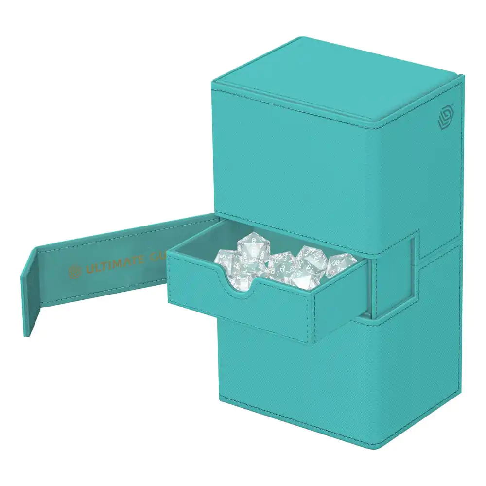 Ultimate Guard Twin Flip'n'Tray 200+ Xenoskin "Summer Edition 2025" - Lagoon poza produsului