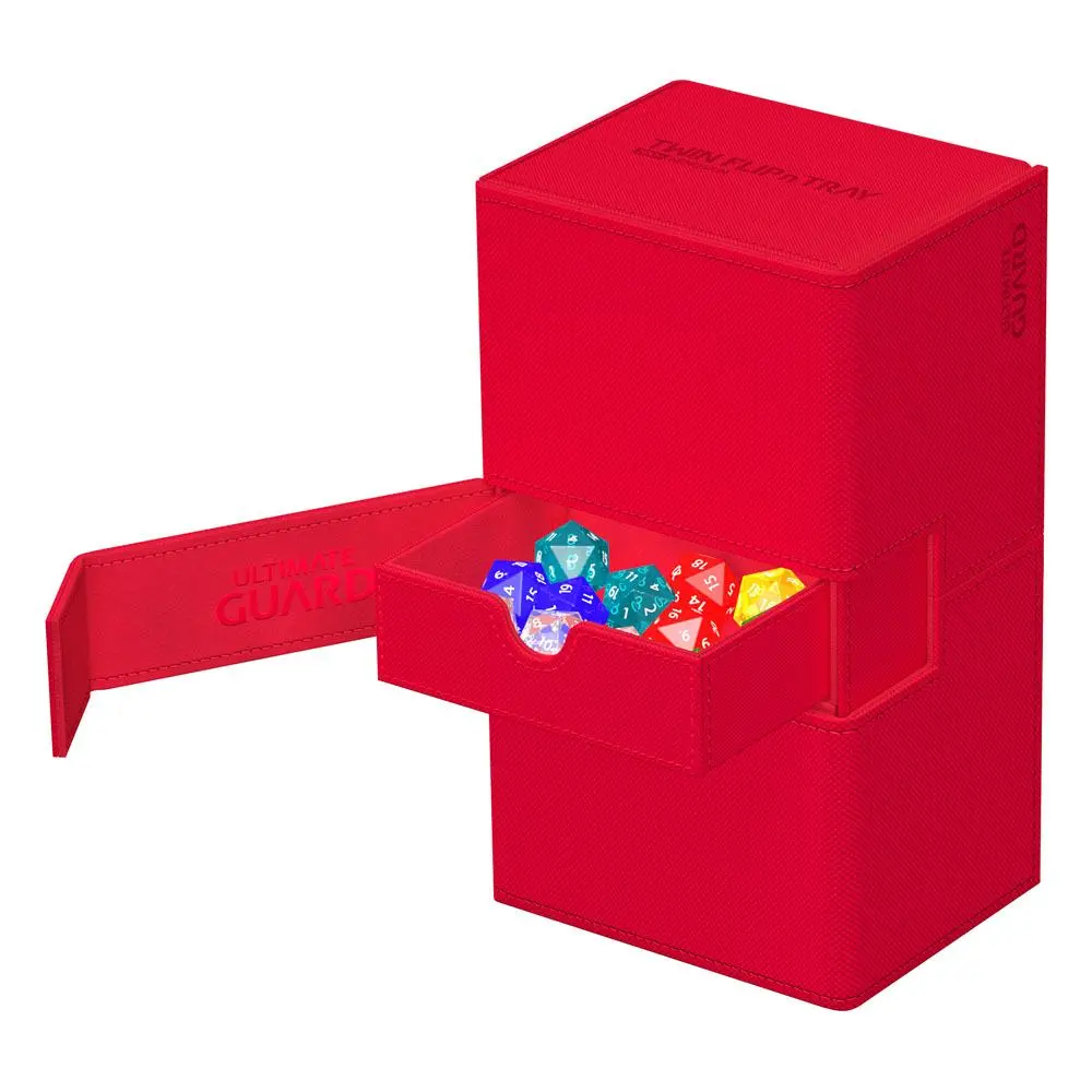 Ultimate Guard Twin Flip`n`Tray 200+ XenoSkin Monocolor Roșu poza produsului