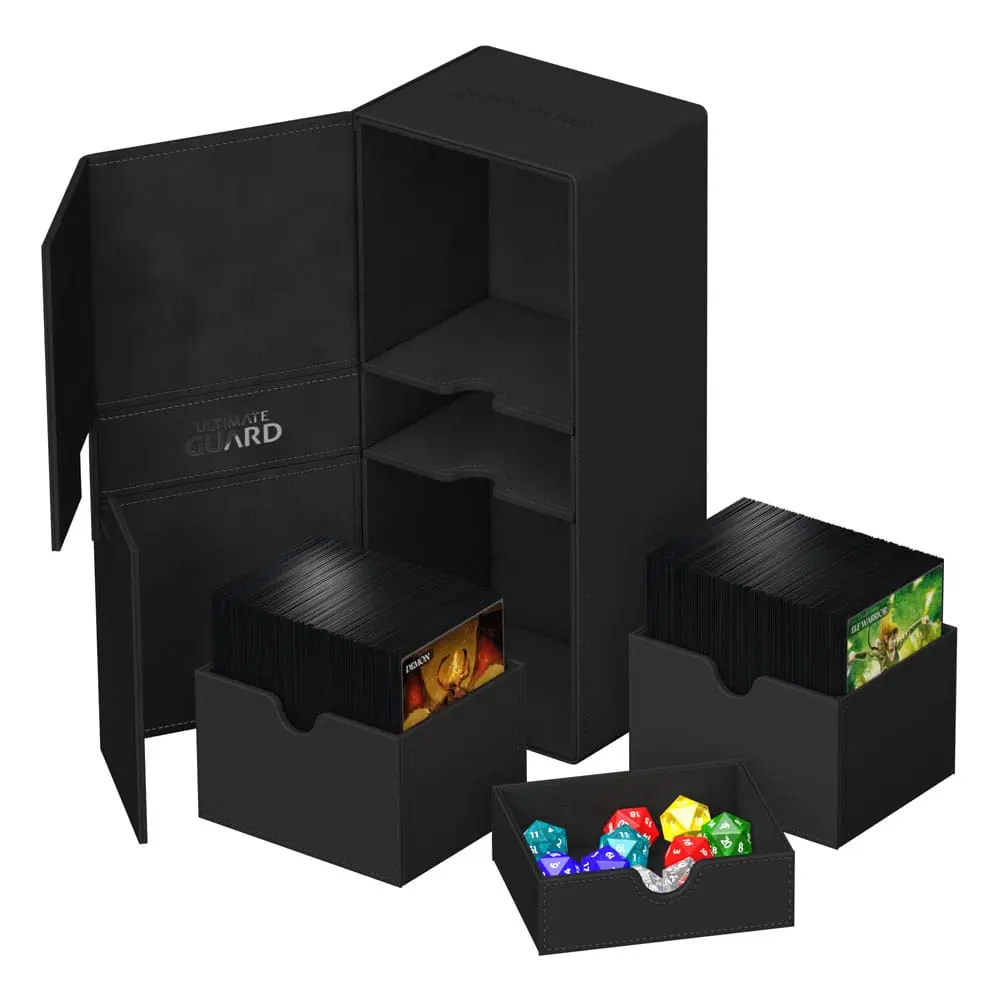 Ultimate Guard Twin Flip`n`Tray 266+ Xenoskin Negru poza produsului