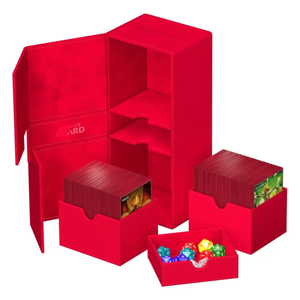 Ultimate Guard Twin Flip`n`Tray 266+ Xenoskin Roșu poza produsului
