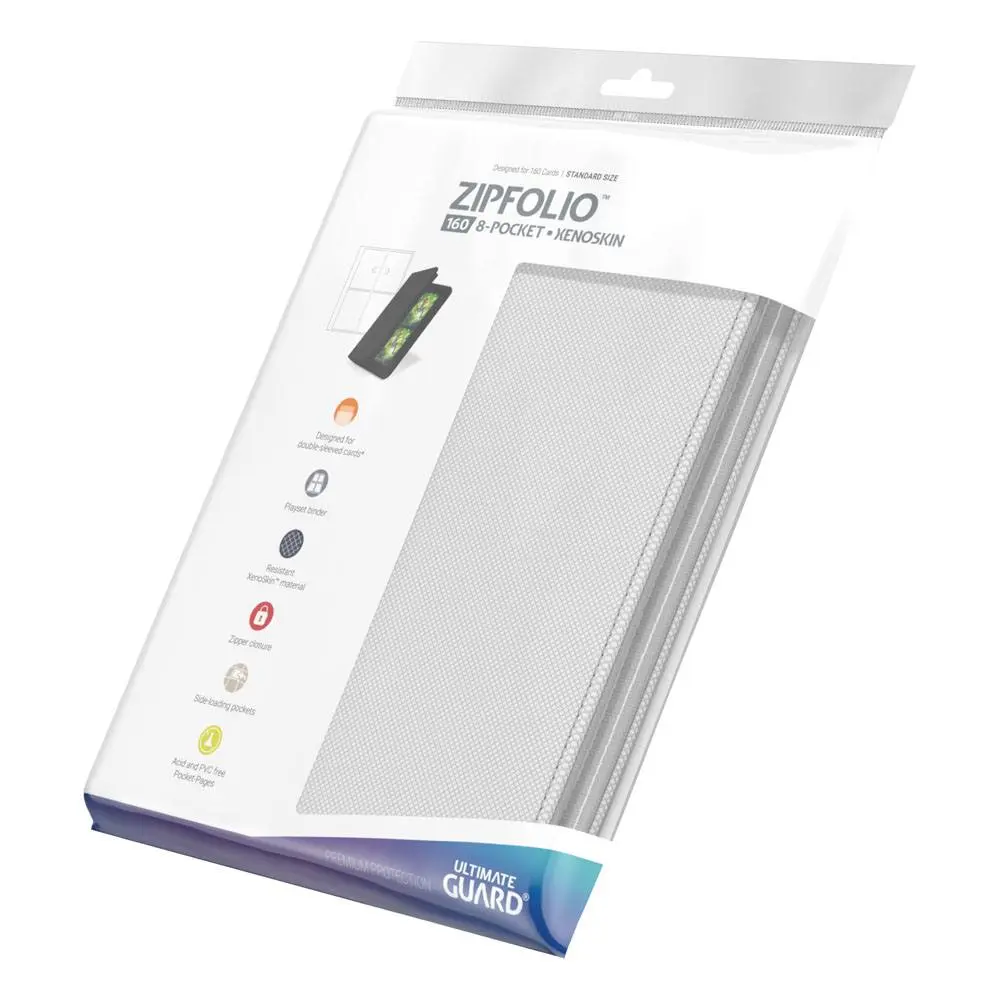 Ultimate Guard Zipfolio 160 - 8-buzunar XenoSkin Alb poza produsului