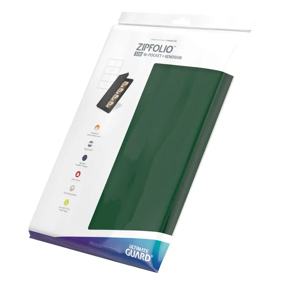 Ultimate Guard Zipfolio 320 - 16-Compartiment Buzunar XenoSkin Verde poza produsului