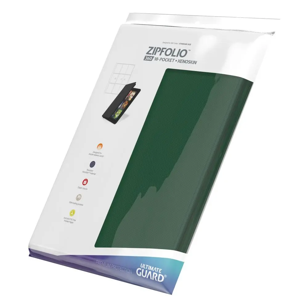 Ultimate Guard Zipfolio 360 - 18-Compartimente XenoSkin Verde poza produsului