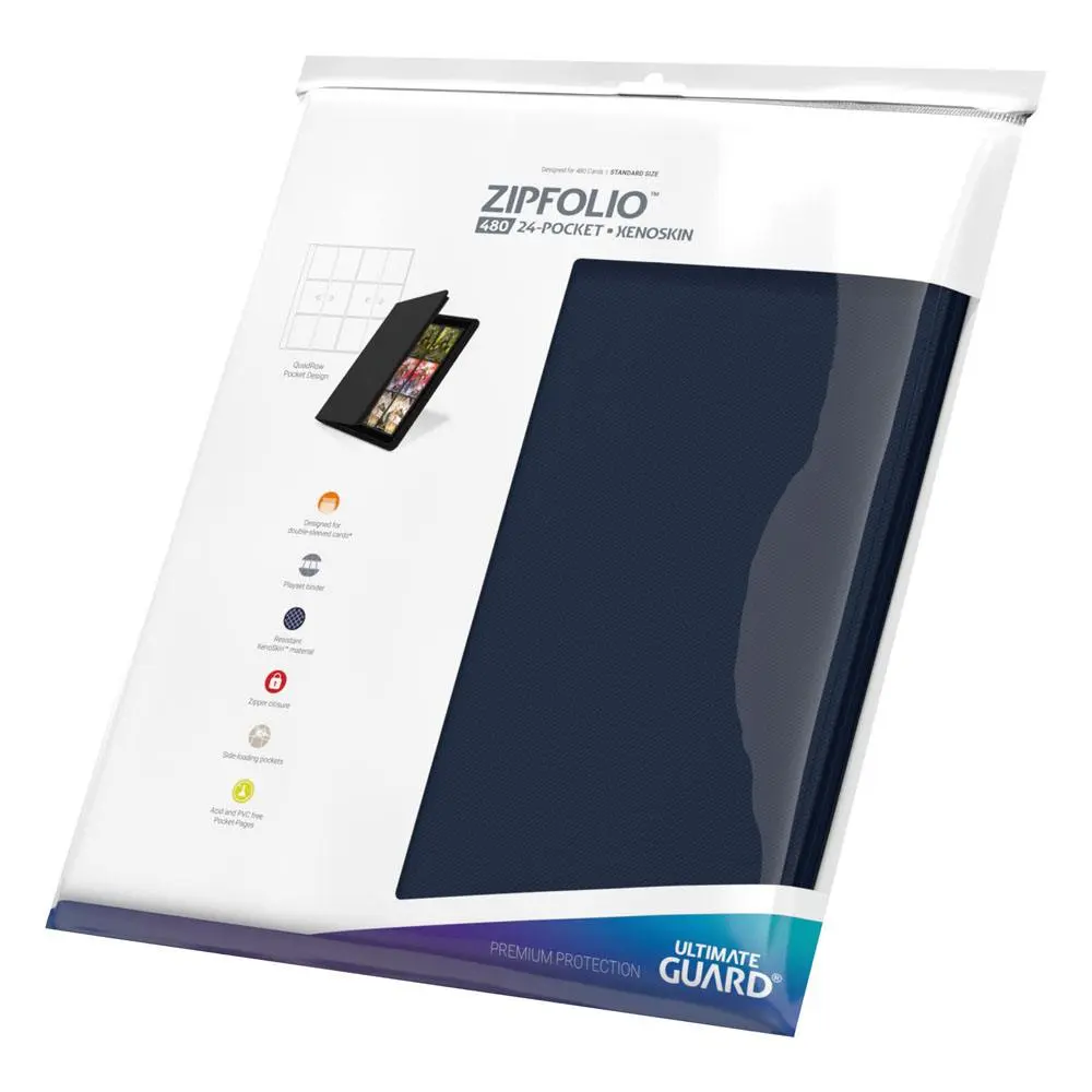 Ultimate Guard Zipfolio 480 - 24-buzunar XenoSkin (Quadrow) - Albastru poza produsului