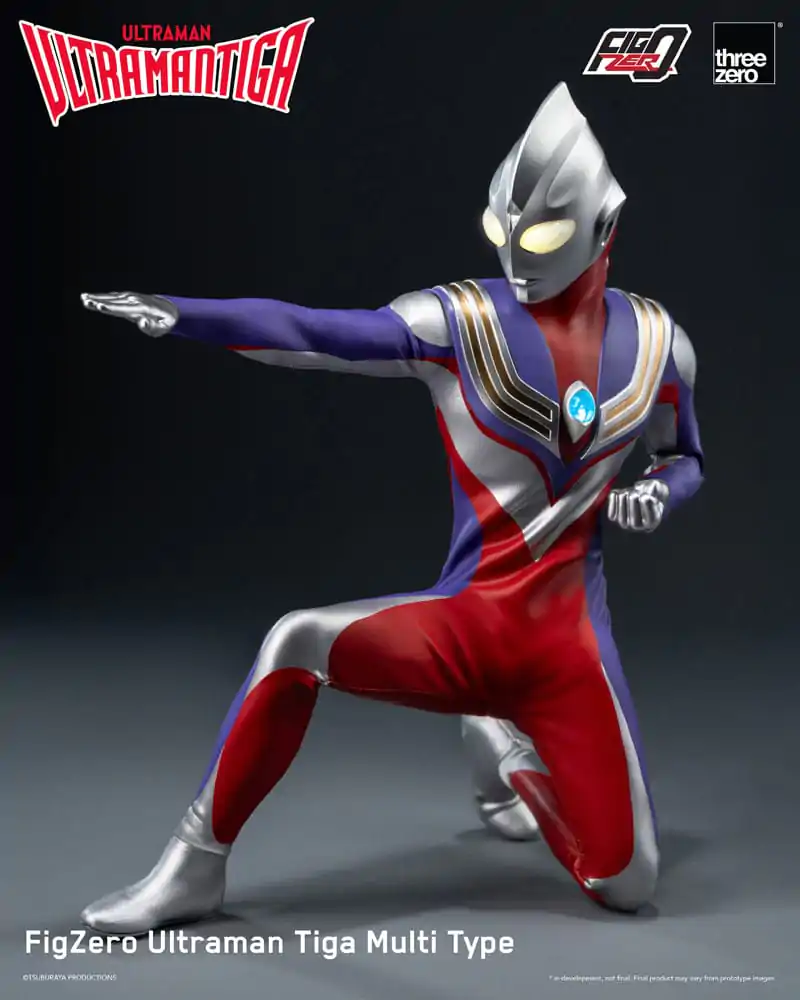Figurină de acțiune Ultraman Tiga FigZero 1/6 Ultraman Tiga Multi Type 32 cm poza produsului