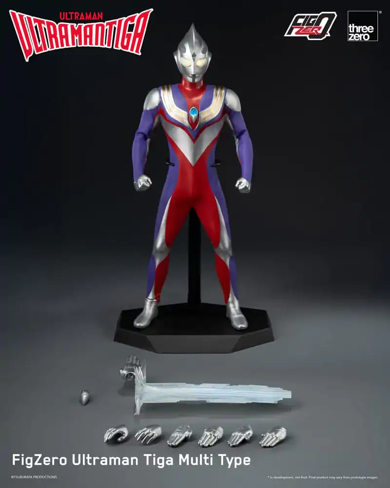 Figurină de acțiune Ultraman Tiga FigZero 1/6 Ultraman Tiga Multi Type 32 cm poza produsului