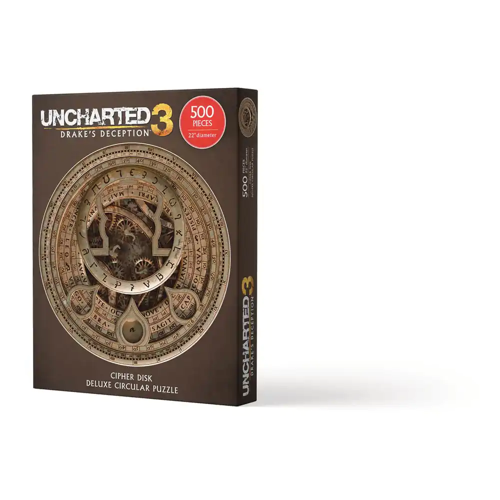 Uncharted Puzzle Jigsaw Cipher Disk Circular Deluxe (500 piese) poza produsului