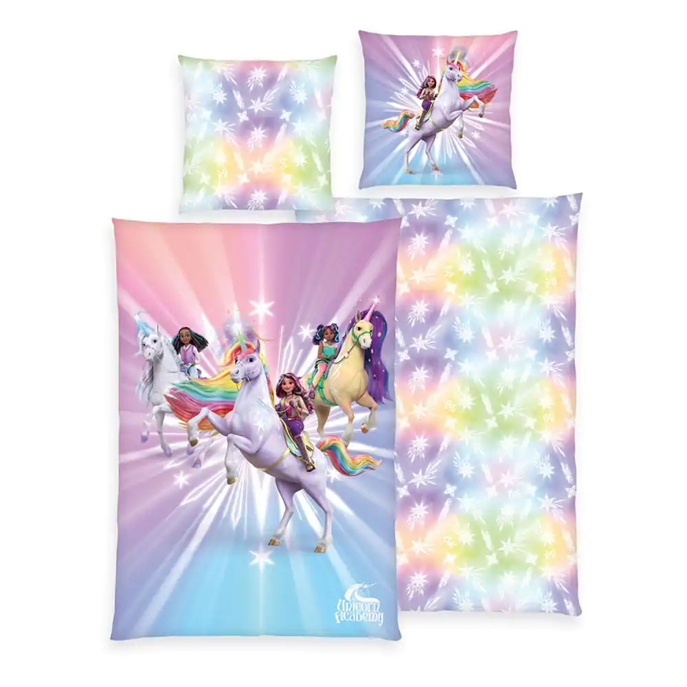 Lenjerie de pat Unicorn Academy Magic 135 x 200 cm poza produsului