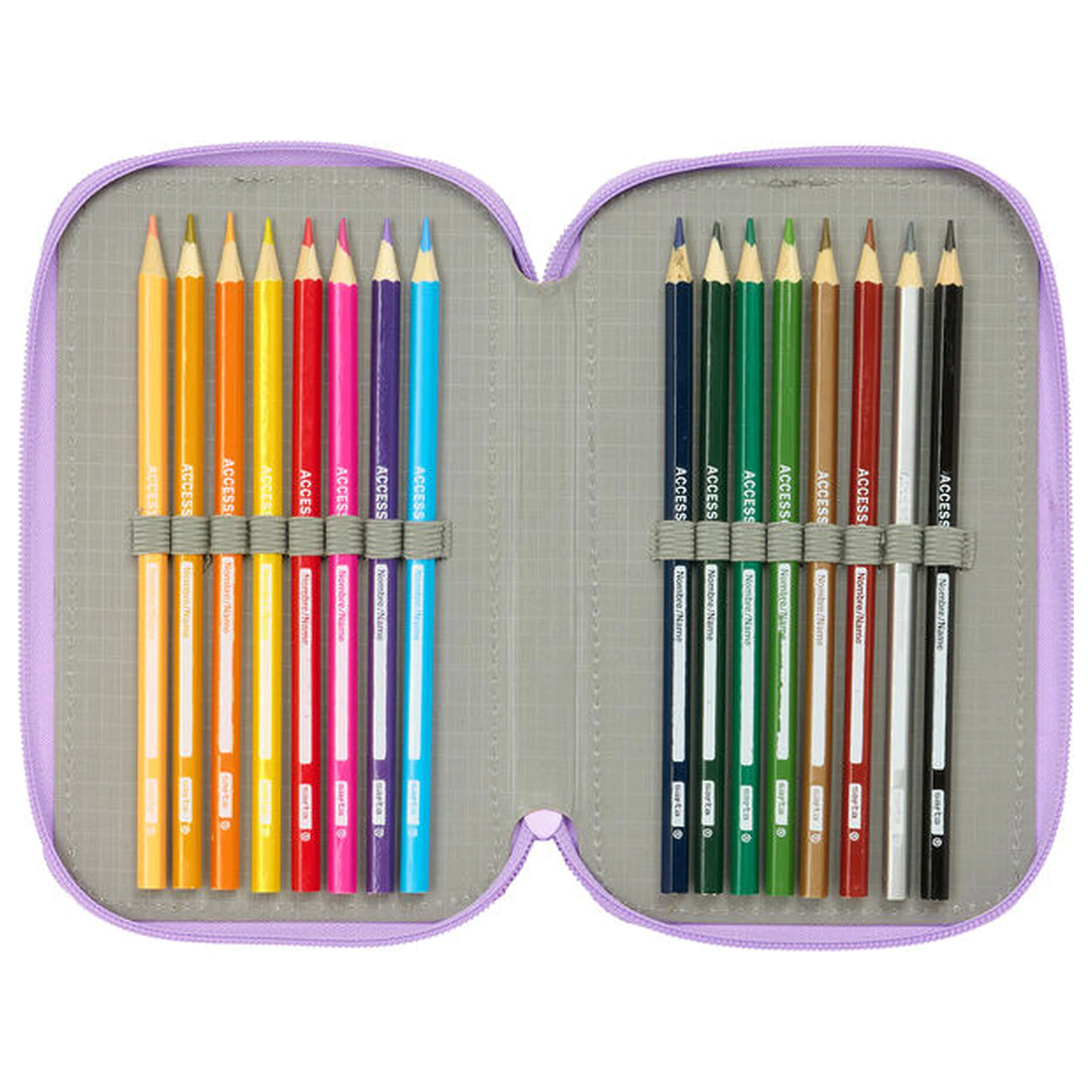 Unicorn Academy triple pencil case 37 bucăți poza produsului