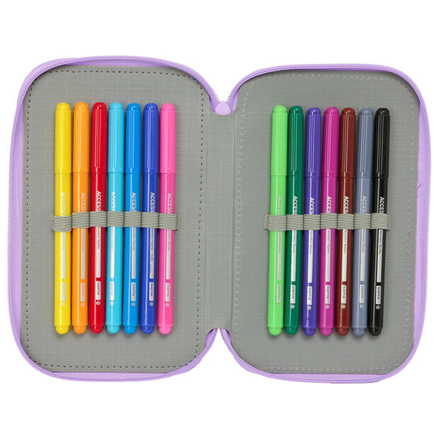 Unicorn Academy triple pencil case 37 bucăți poza produsului