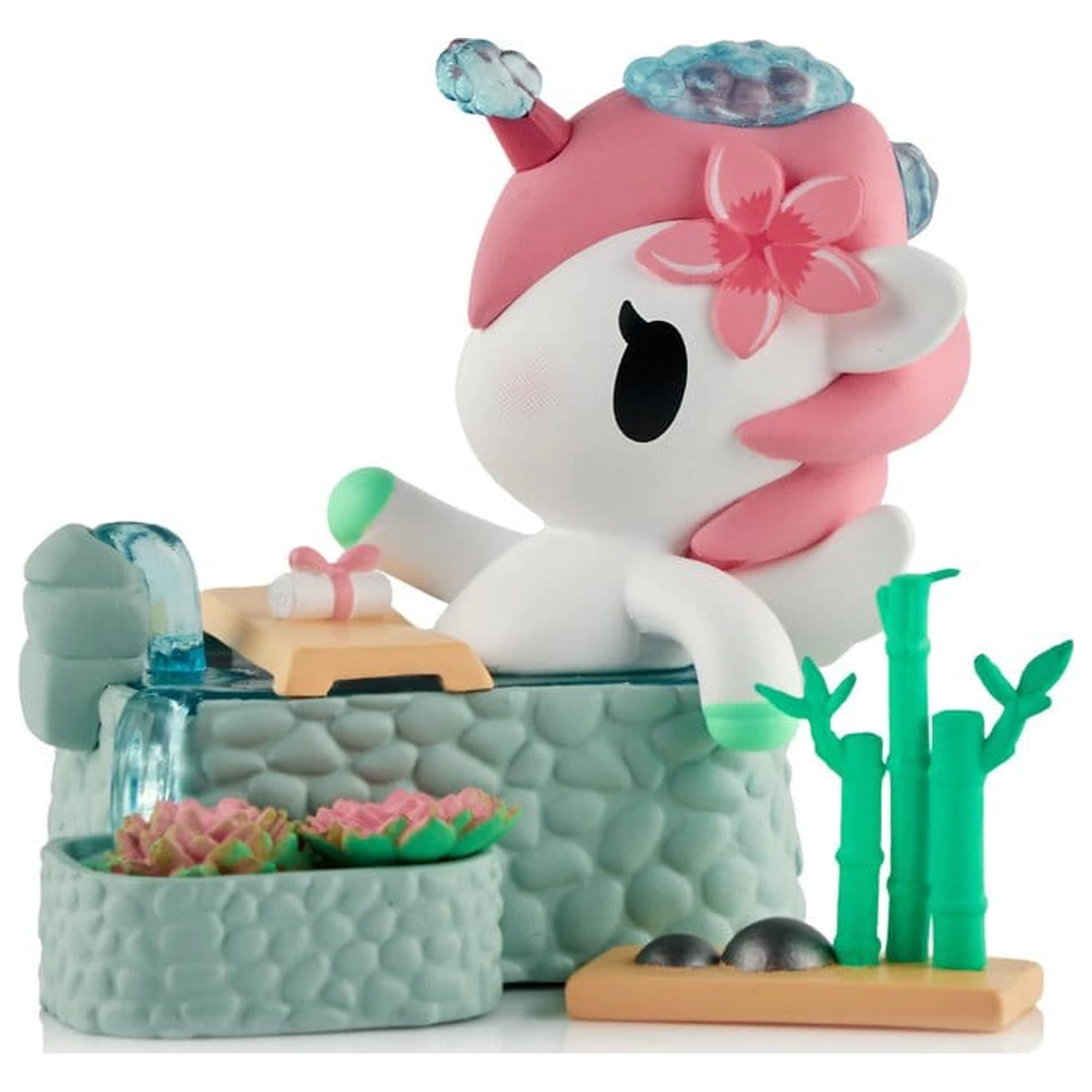 Unicorno Window Box Figurină Spa Day Hot Springs Oasis 7 cm poza produsului