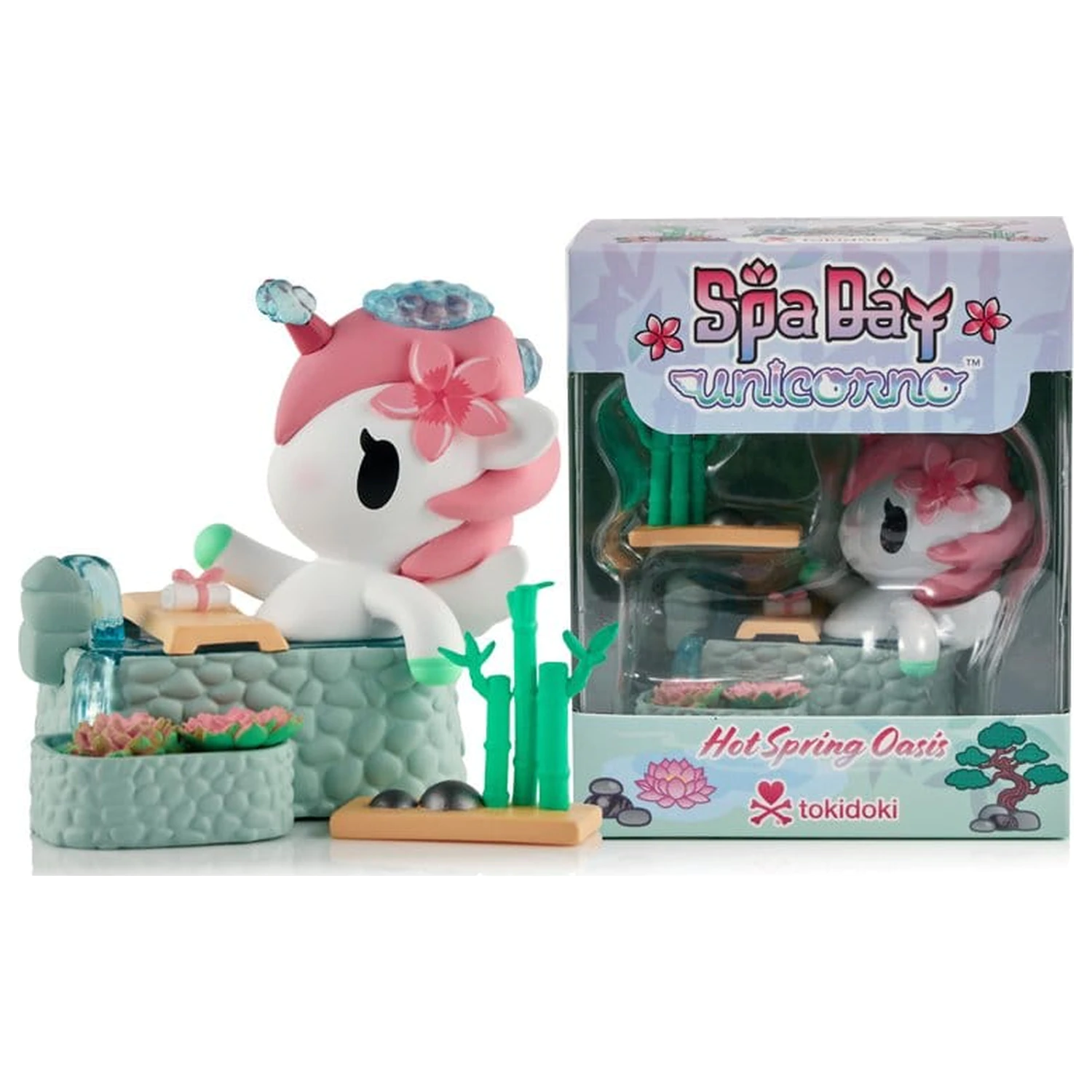 Unicorno Window Box Figurină Spa Day Hot Springs Oasis 7 cm poza produsului