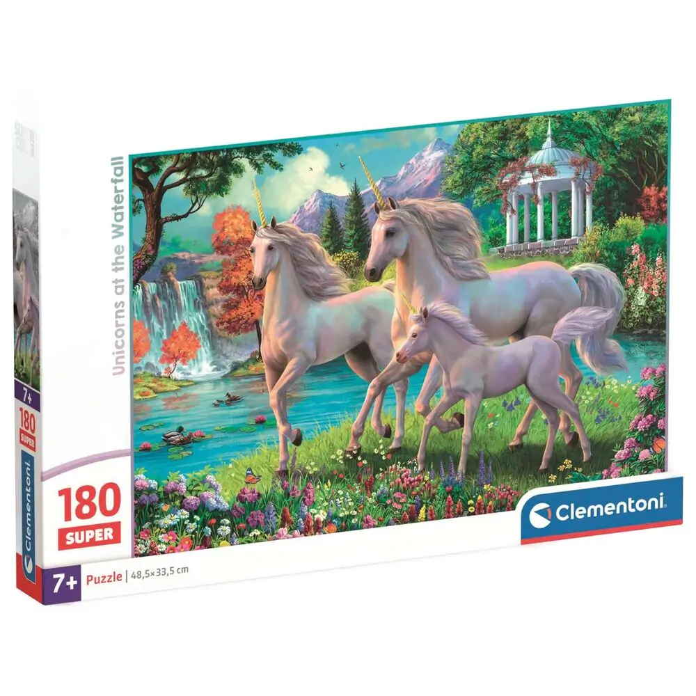 Unicorns at the Waterfall super puzzle 180 piese poza produsului