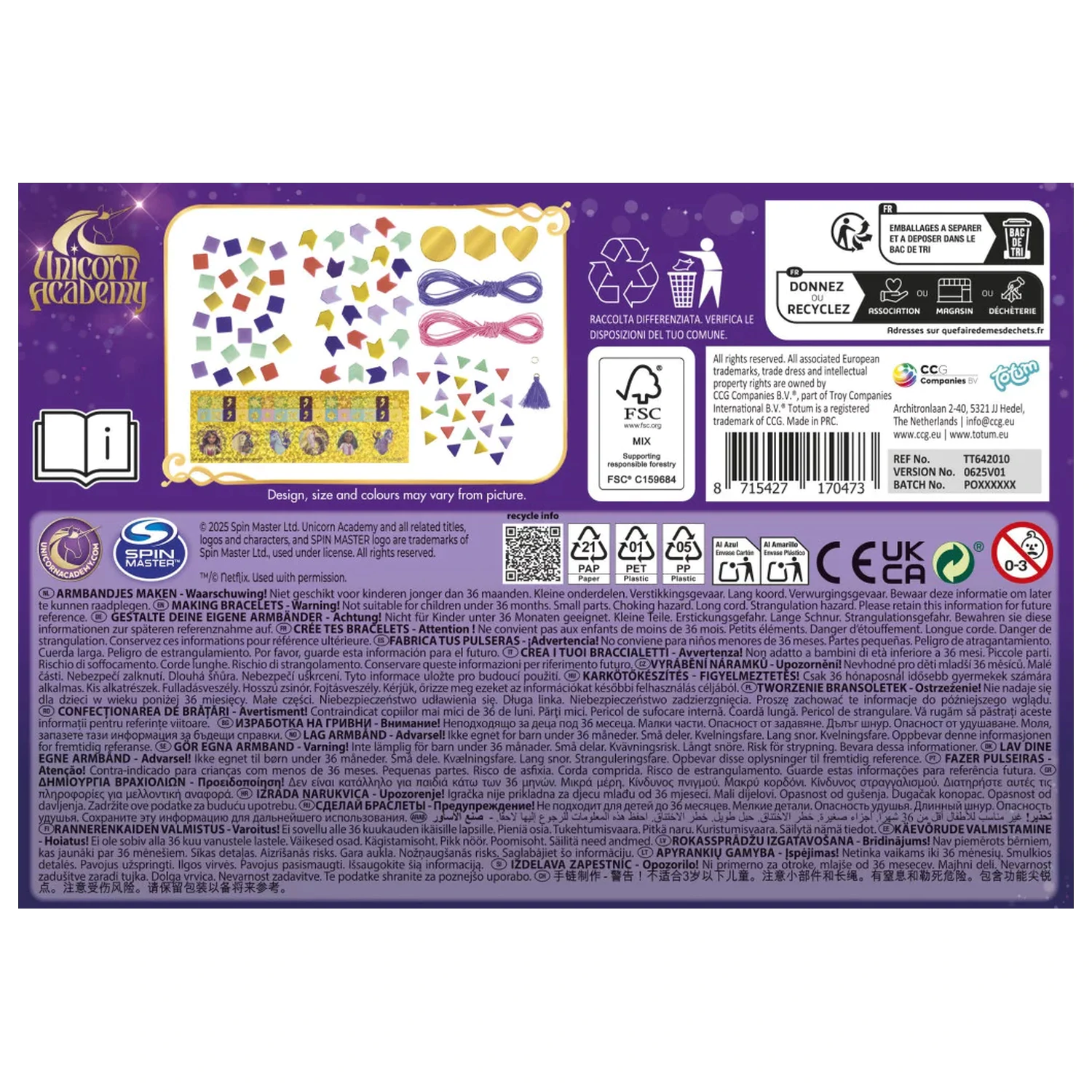 Unicorn Academy Friends Kit de facut brățări poza produsului