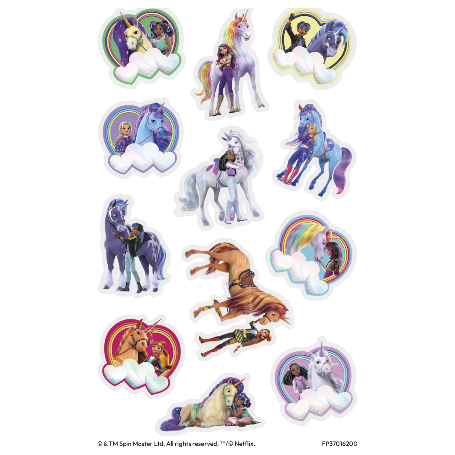 Unicorn Academy Heart Tattoos pachet de 12 bucati poza produsului