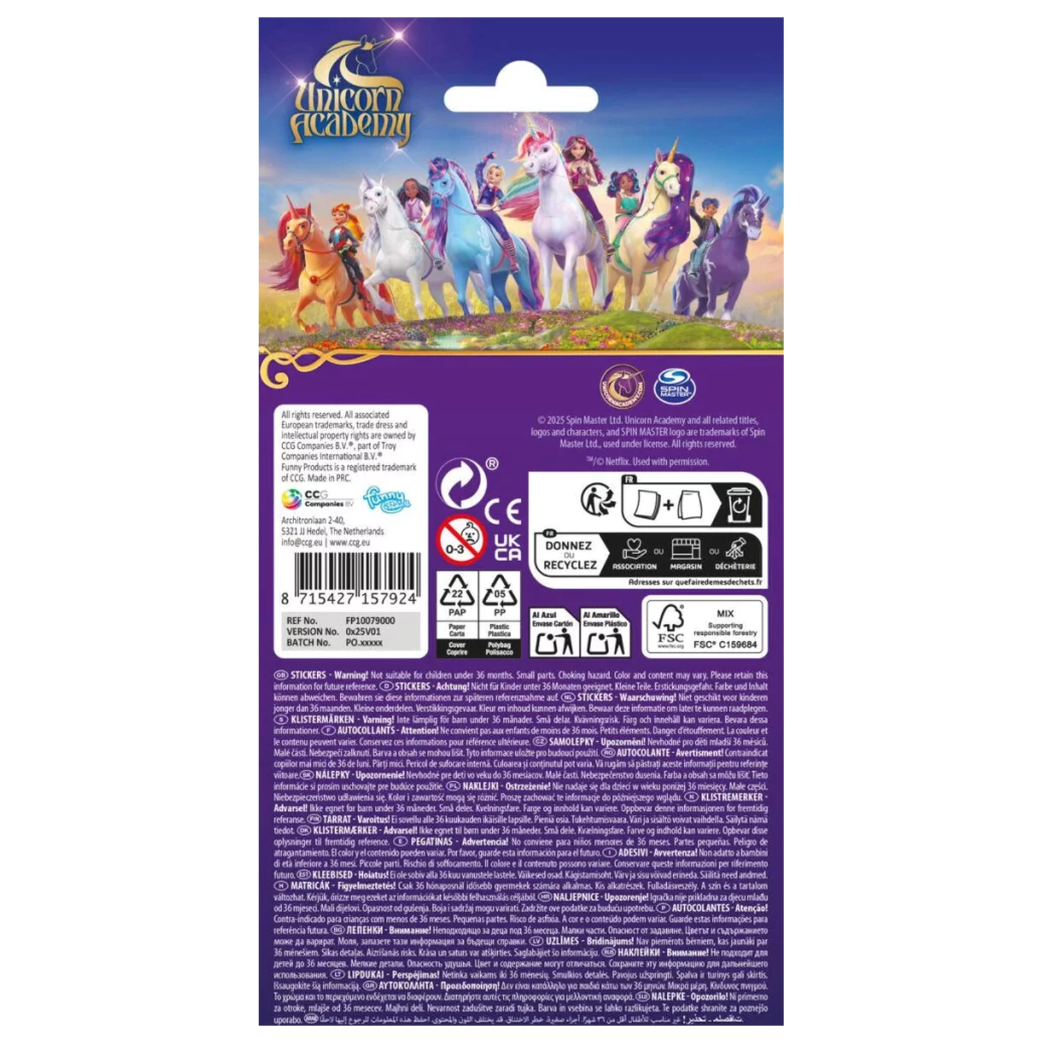 Unicorn Academy Magic World Set de autocolante poza produsului