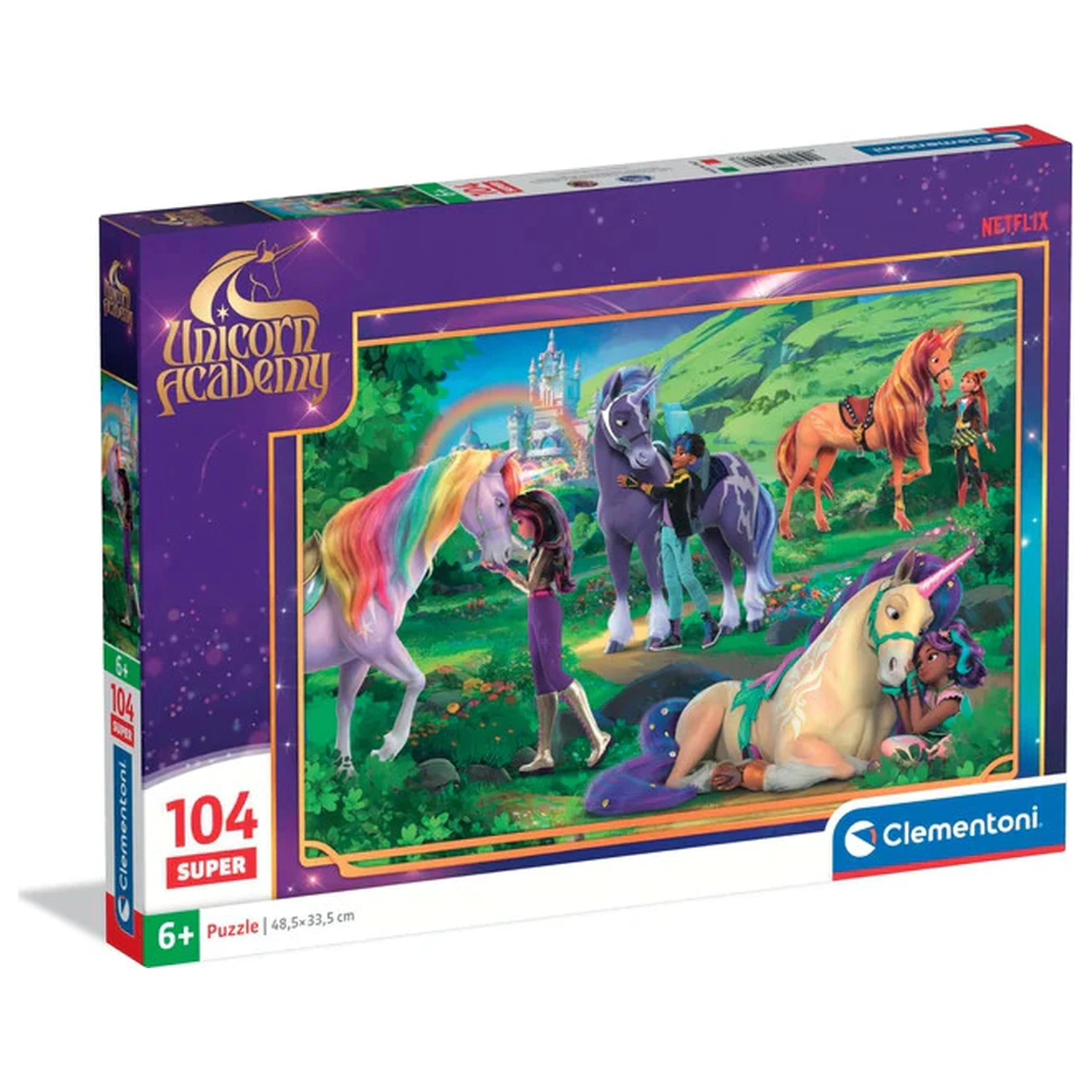 Unicorn Academy Meadow Super puzzle de 104 piese poza produsului