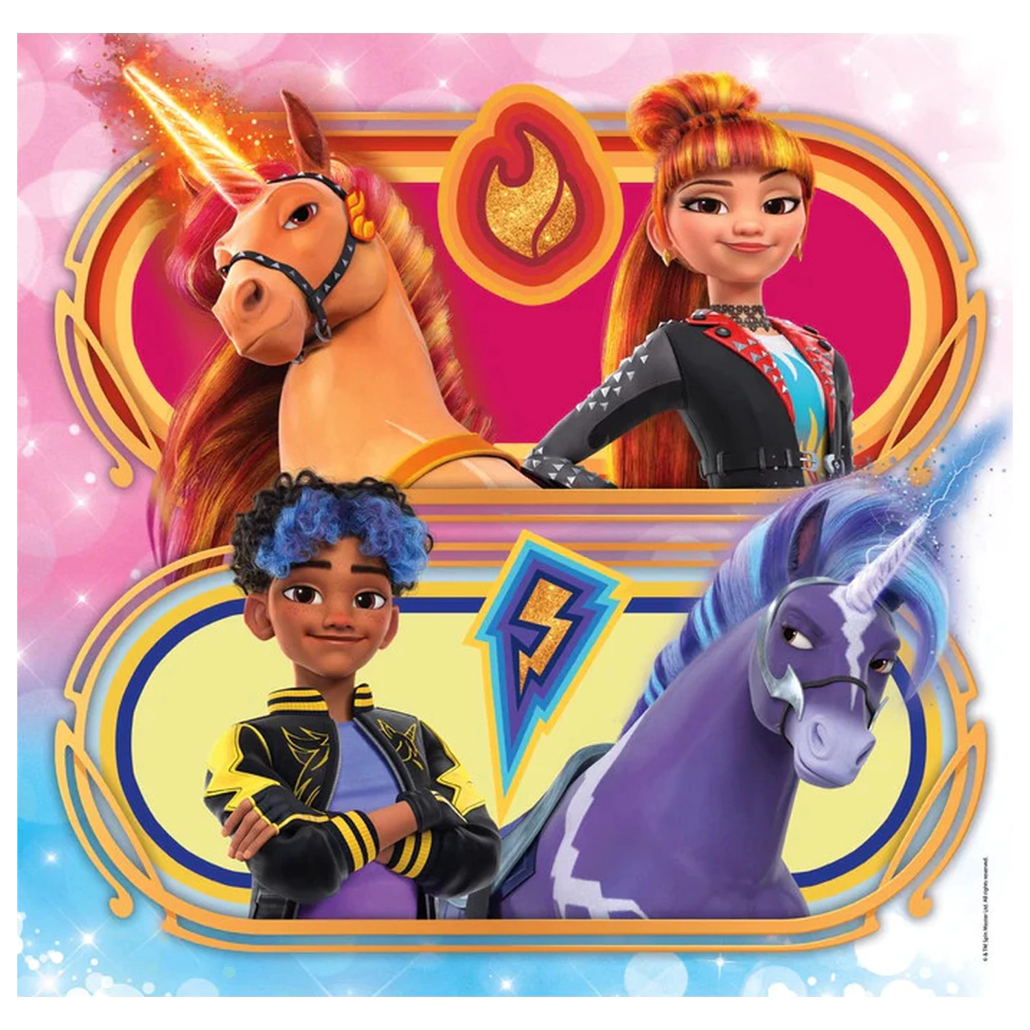Unicorn Academy Riders puzzle 3x48 de piese poza produsului