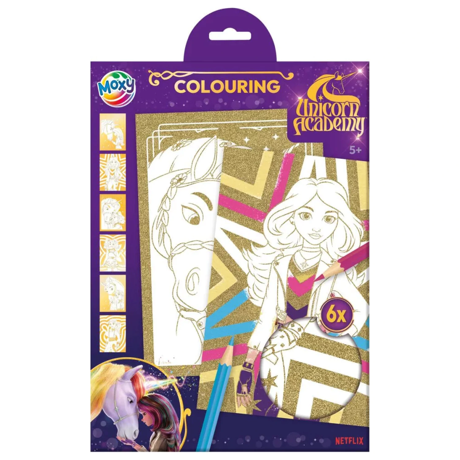Unicorn Academy Shine Glittering Carte de colorat A4 poza produsului