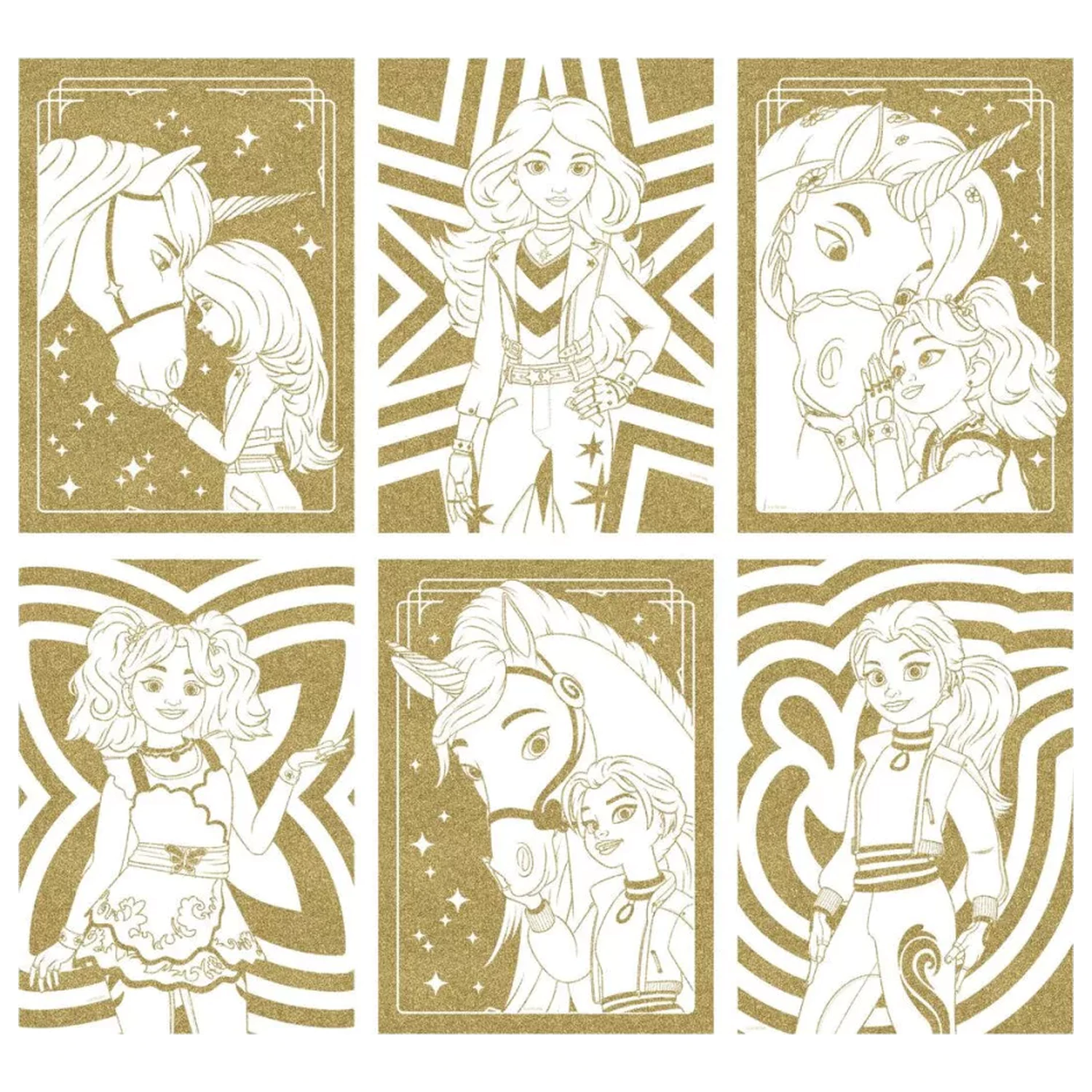 Unicorn Academy Shine Glittering Carte de colorat A4 poza produsului