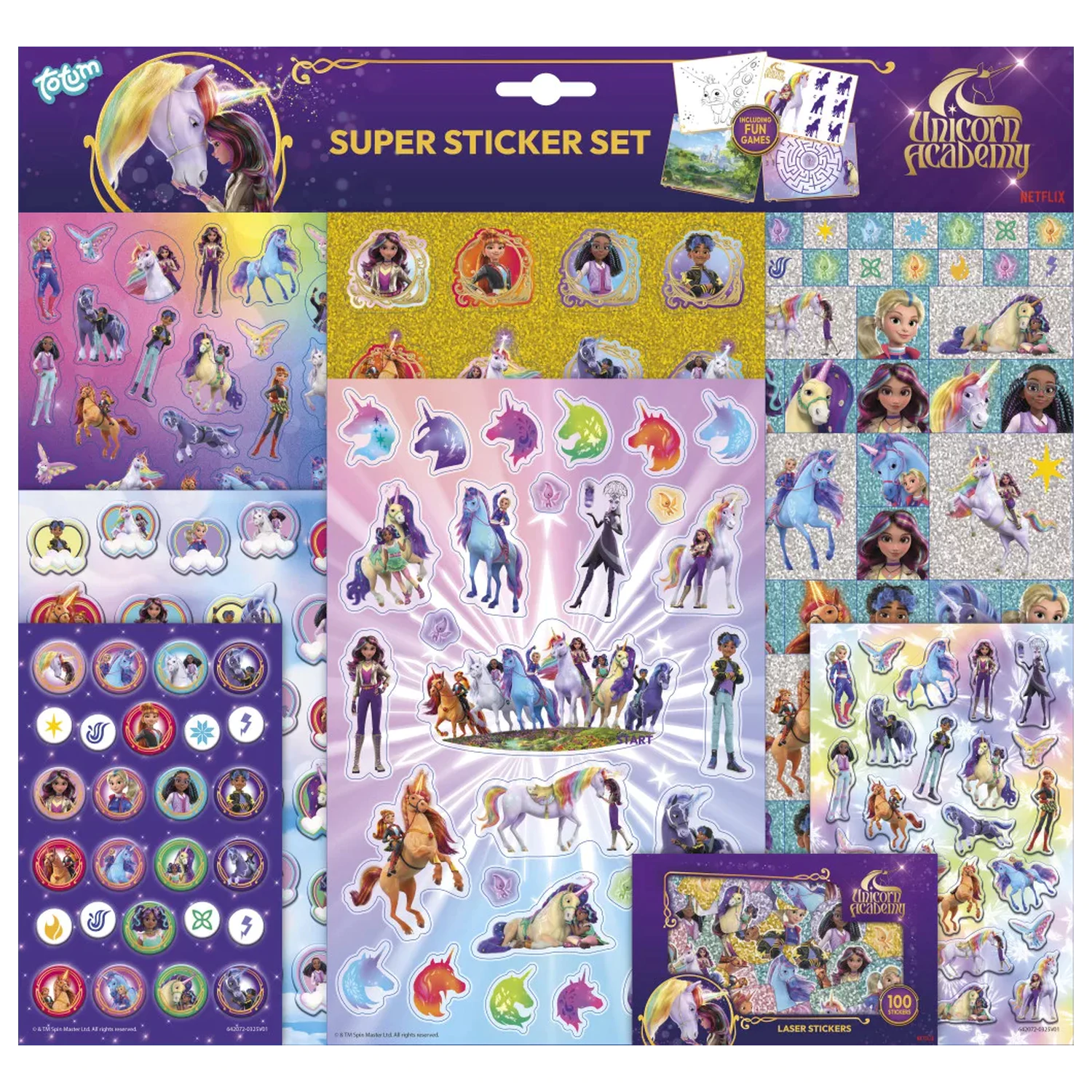 Unicorn Academy Super Sticker Set cu jucarie poza produsului