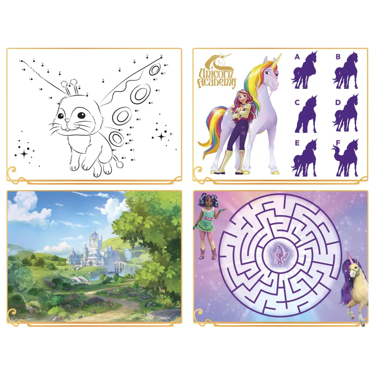 Unicorn Academy Super Sticker Set cu jucarie poza produsului