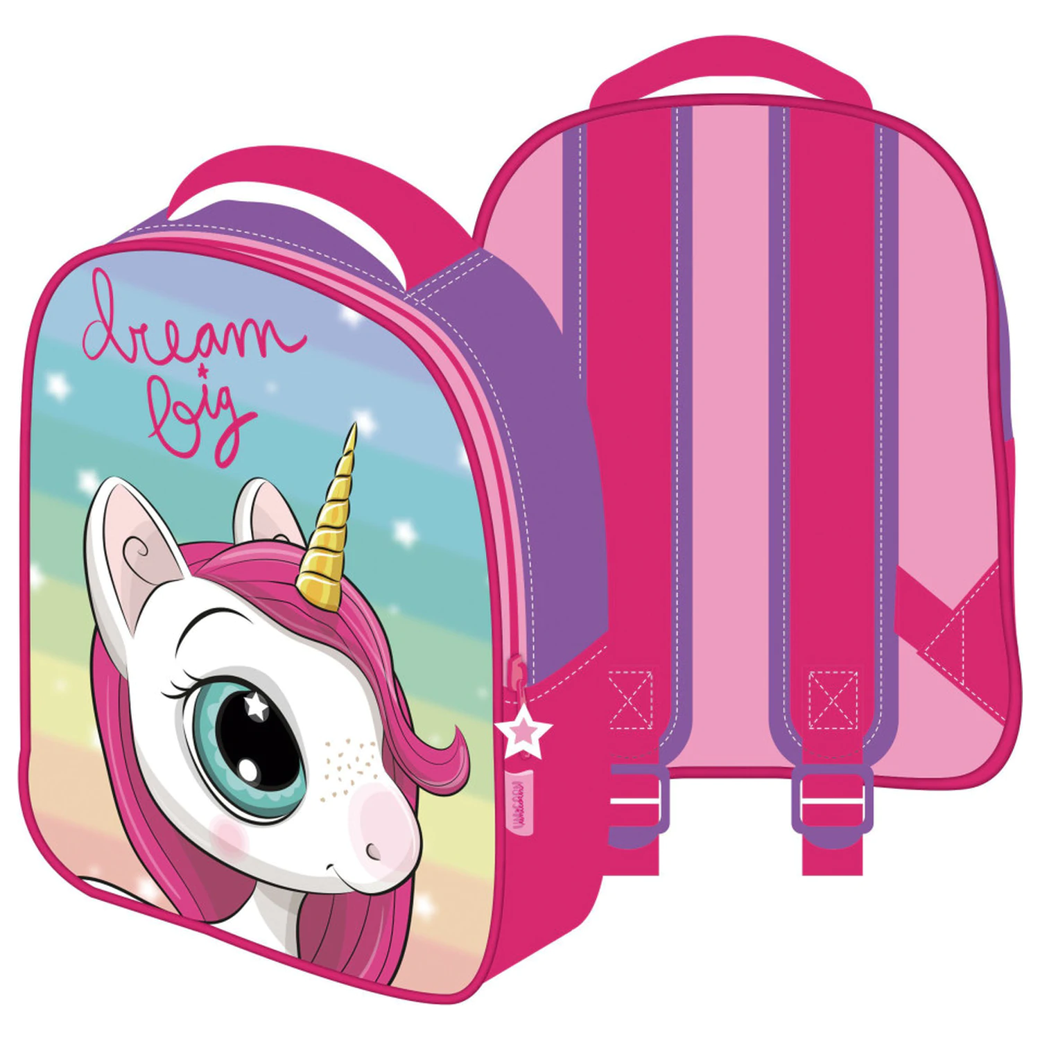 Unicorn Big Dream 3D Rucsac, Geanta 32 cm poza produsului