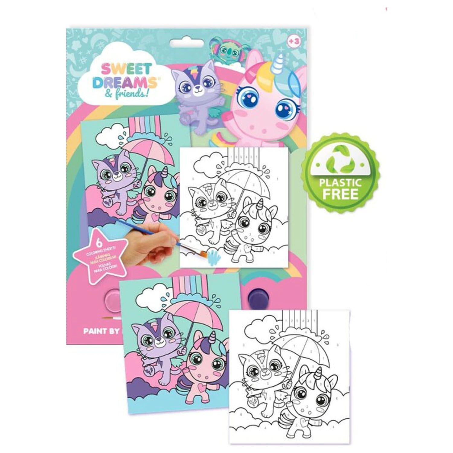 Unicorn Dreams cu Numeroase seturi de vopsea pentru colorat poza produsului