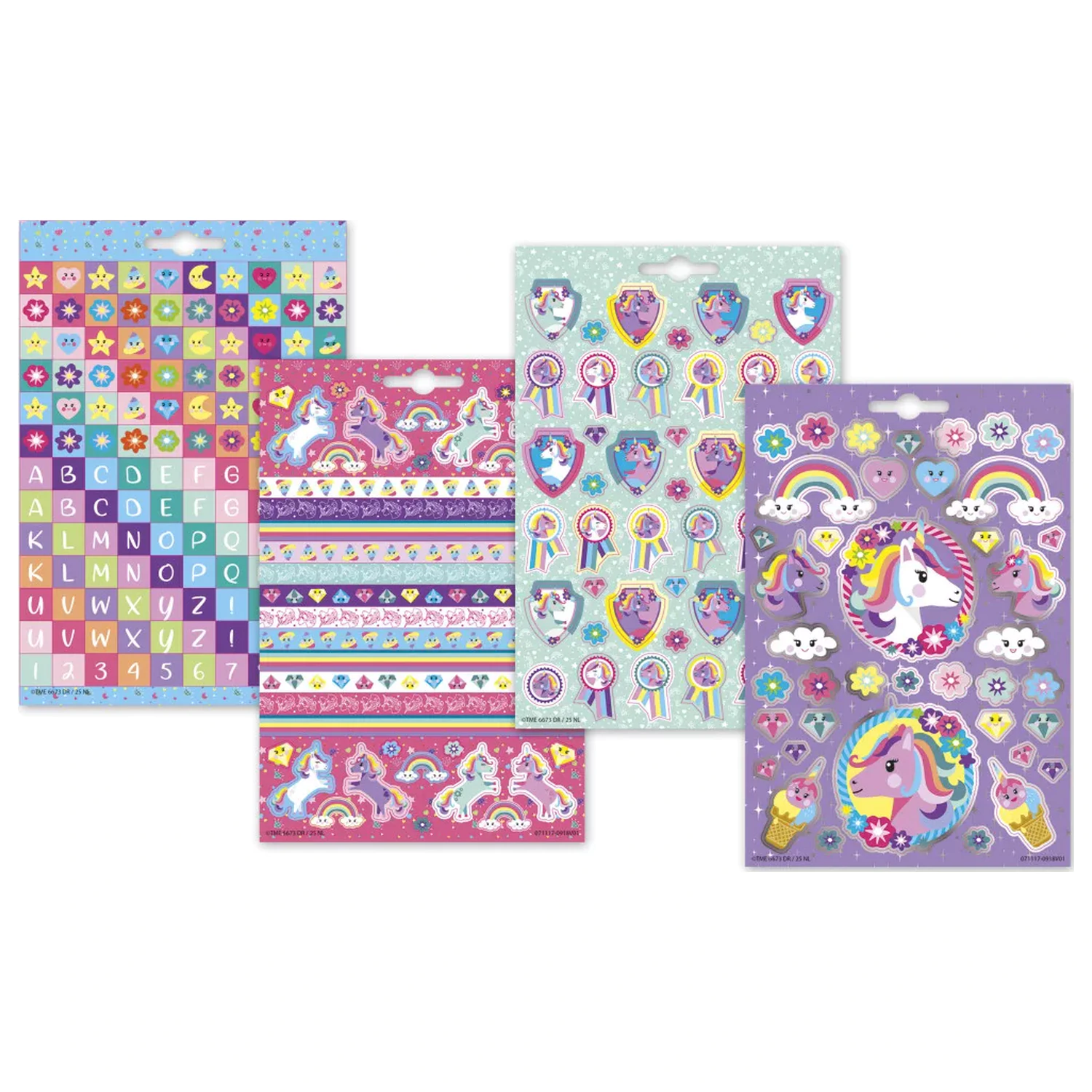 Unicorn Flower Set autocolante 4 coli poza produsului