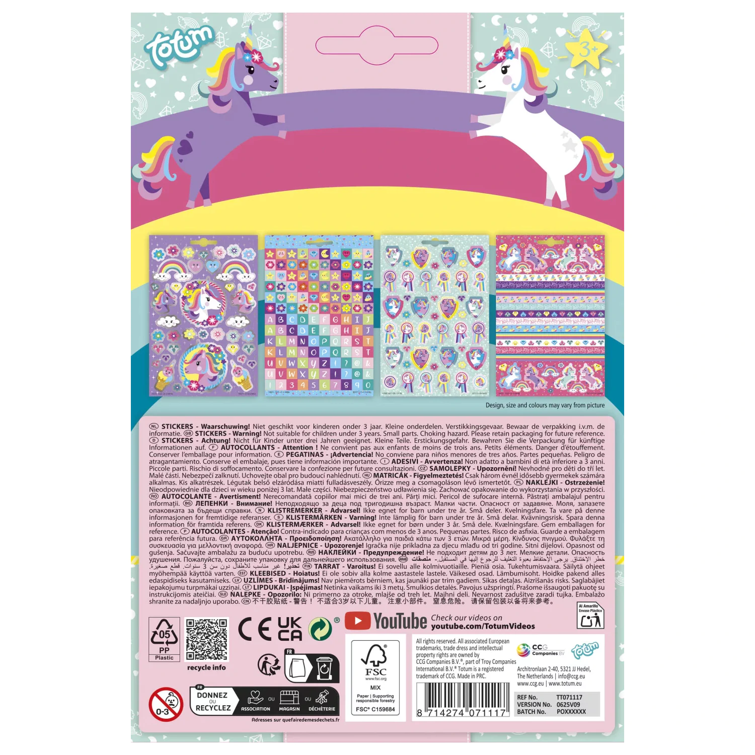 Unicorn Flower Set autocolante 4 coli poza produsului
