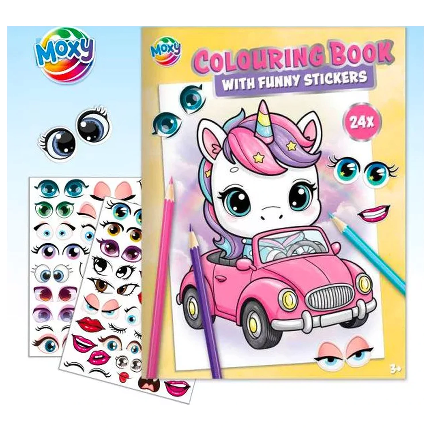 Unicorn Friends carte de colorat cu Stickere poza produsului