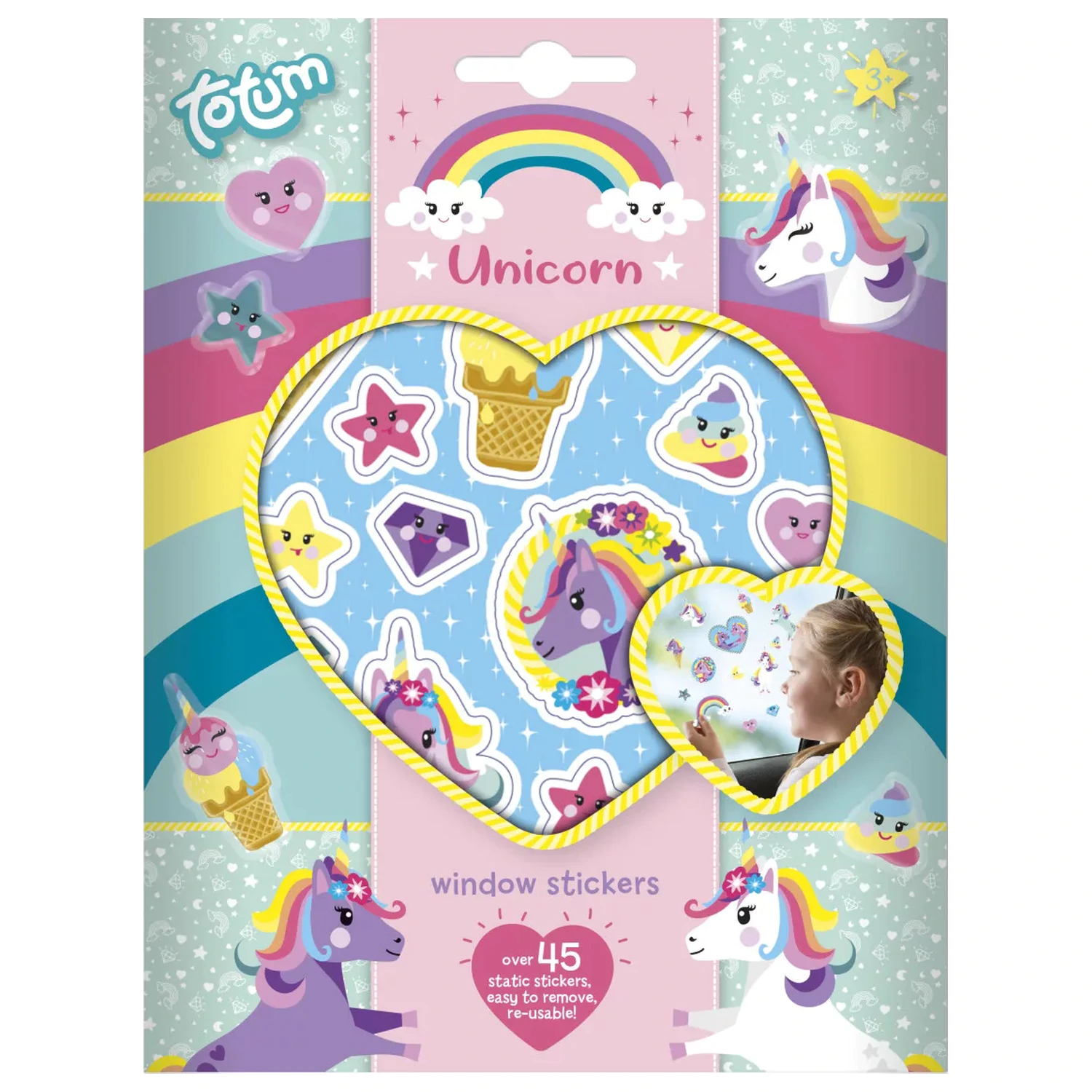 Set de figurine Unicorn Happy Window Cling poza produsului