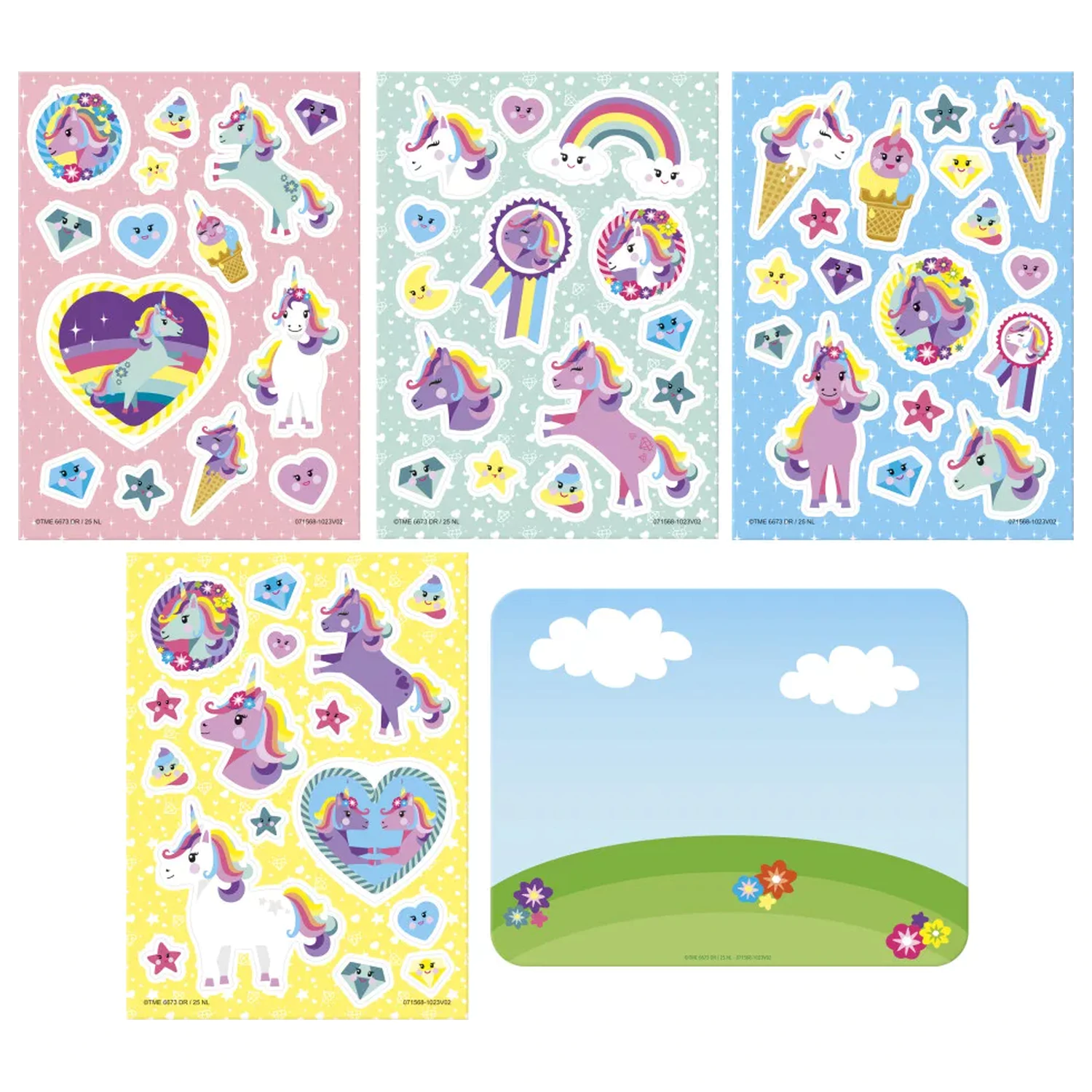 Set de figurine Unicorn Happy Window Cling poza produsului