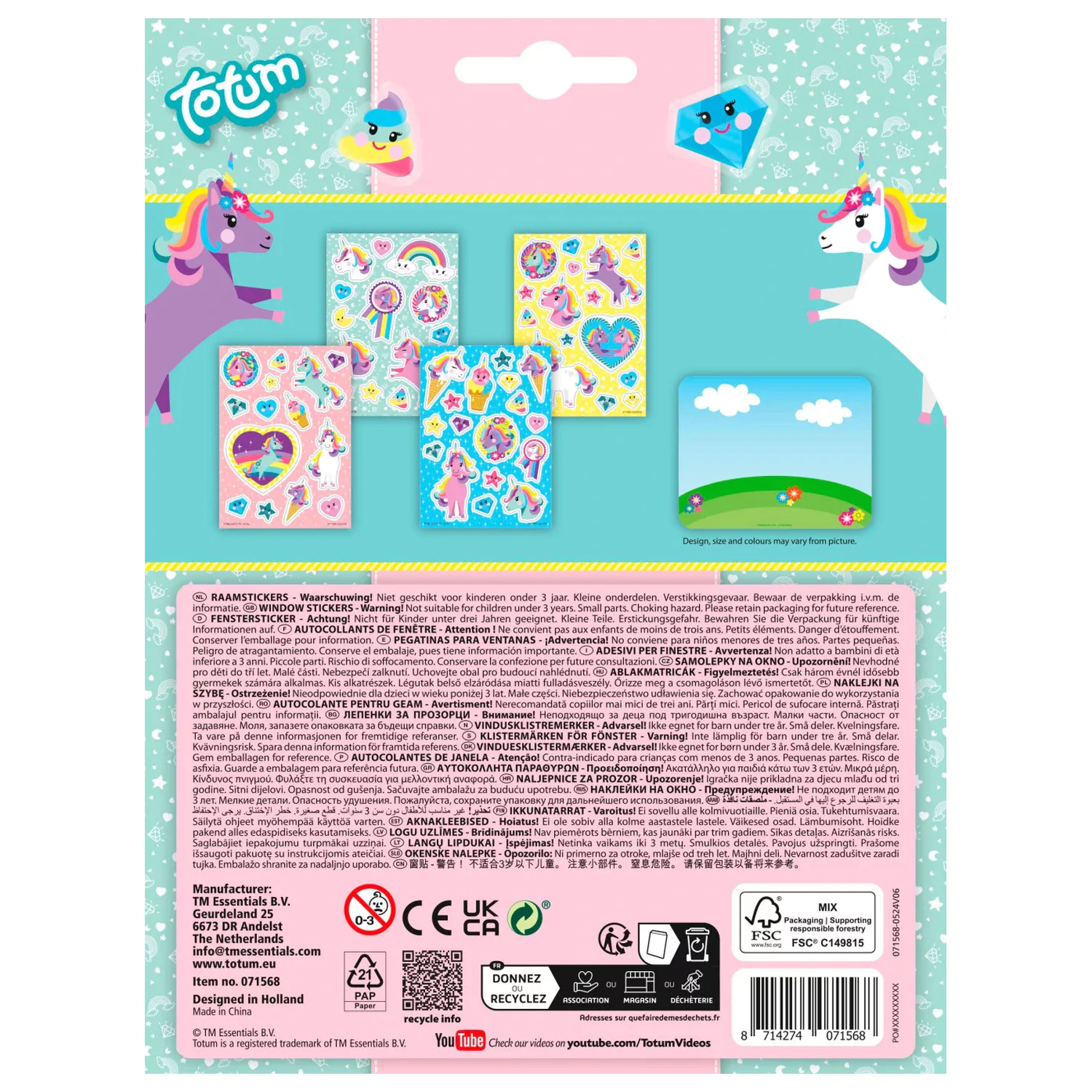 Set de figurine Unicorn Happy Window Cling poza produsului