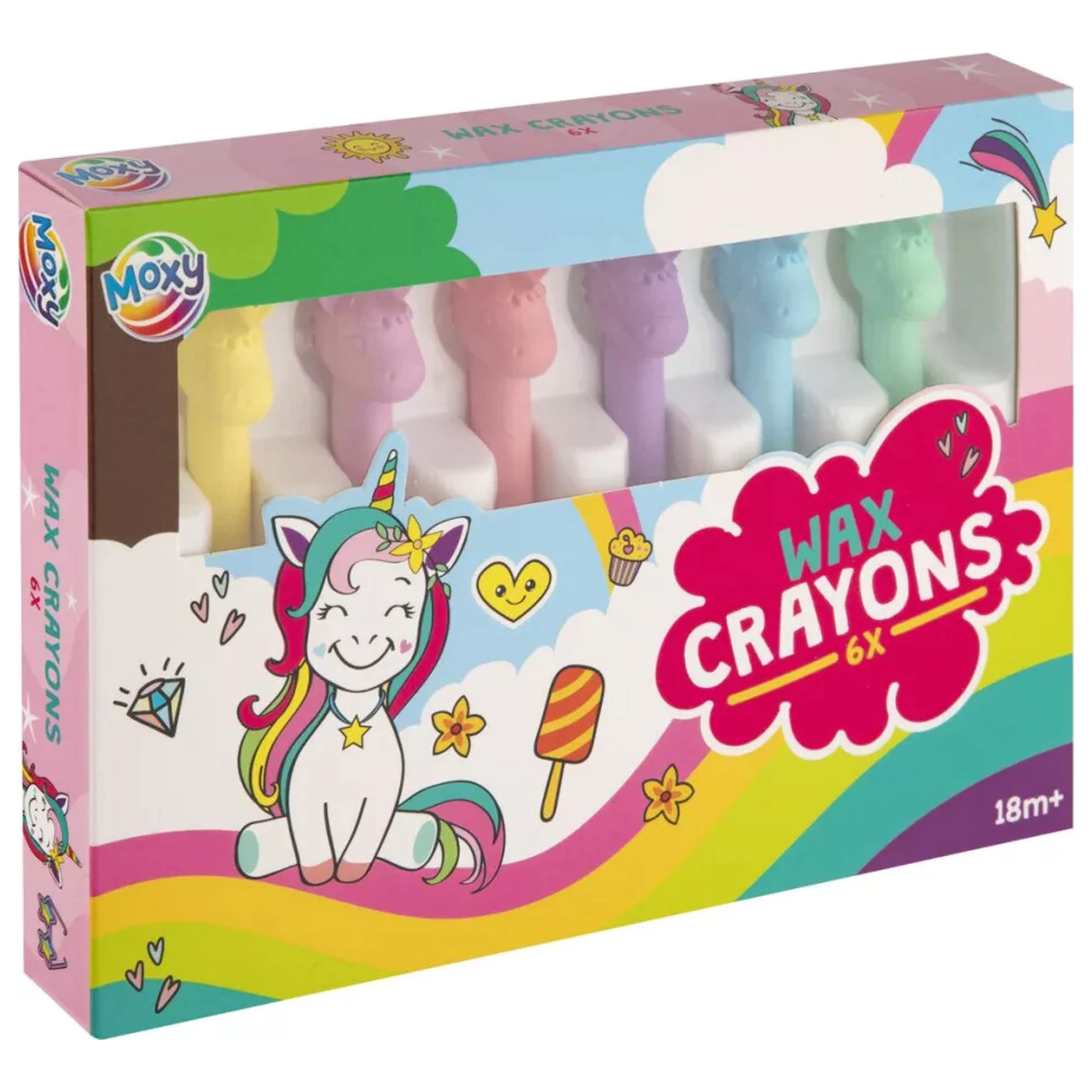 Unicorn Happy Shape Crayon, 6 bucati poza produsului