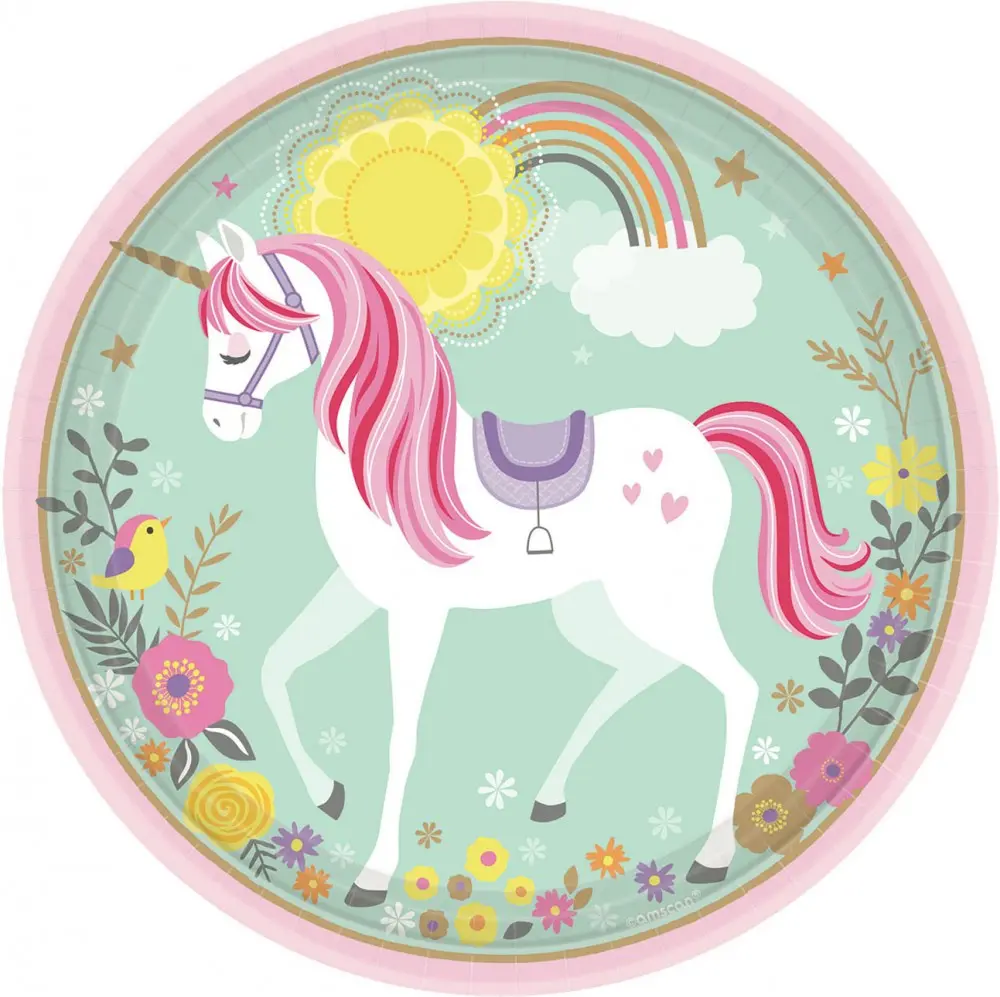 Unicorn Farfurii de Hartie pachet de 8 22.9 cm poza produsului