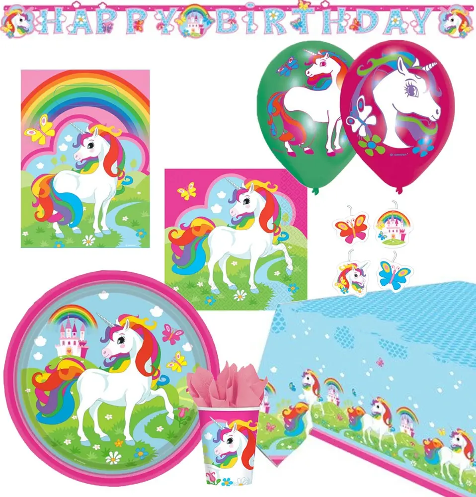 Unicorn Party Set 56 de piese poza produsului