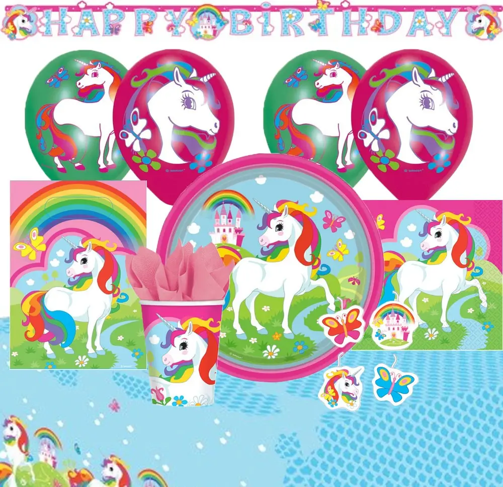 Unicorn Party Set 56 de piese poza produsului