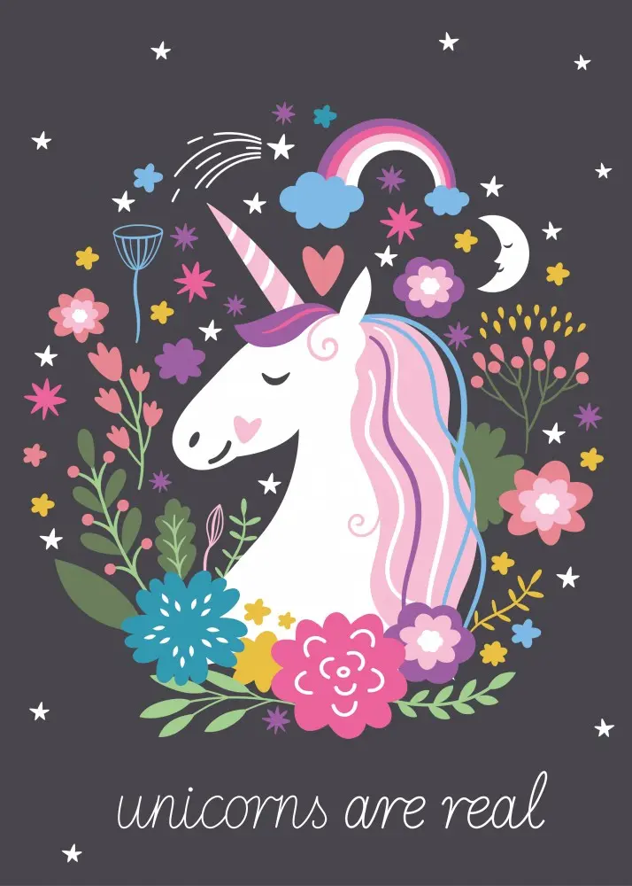 Unicorn Pătură din fleece 100*140cm poza produsului