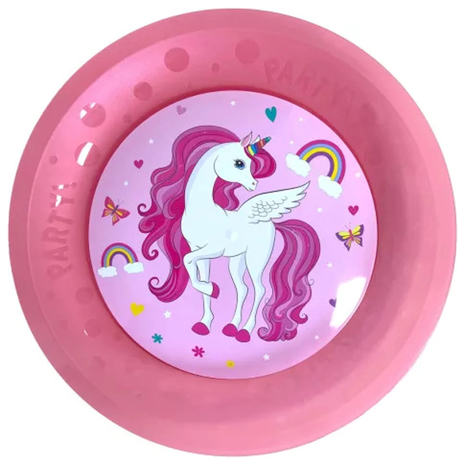 Unicorn Rainbow Colors micro premium plastic farfurii plate set de 4 piese 21 cm poza produsului