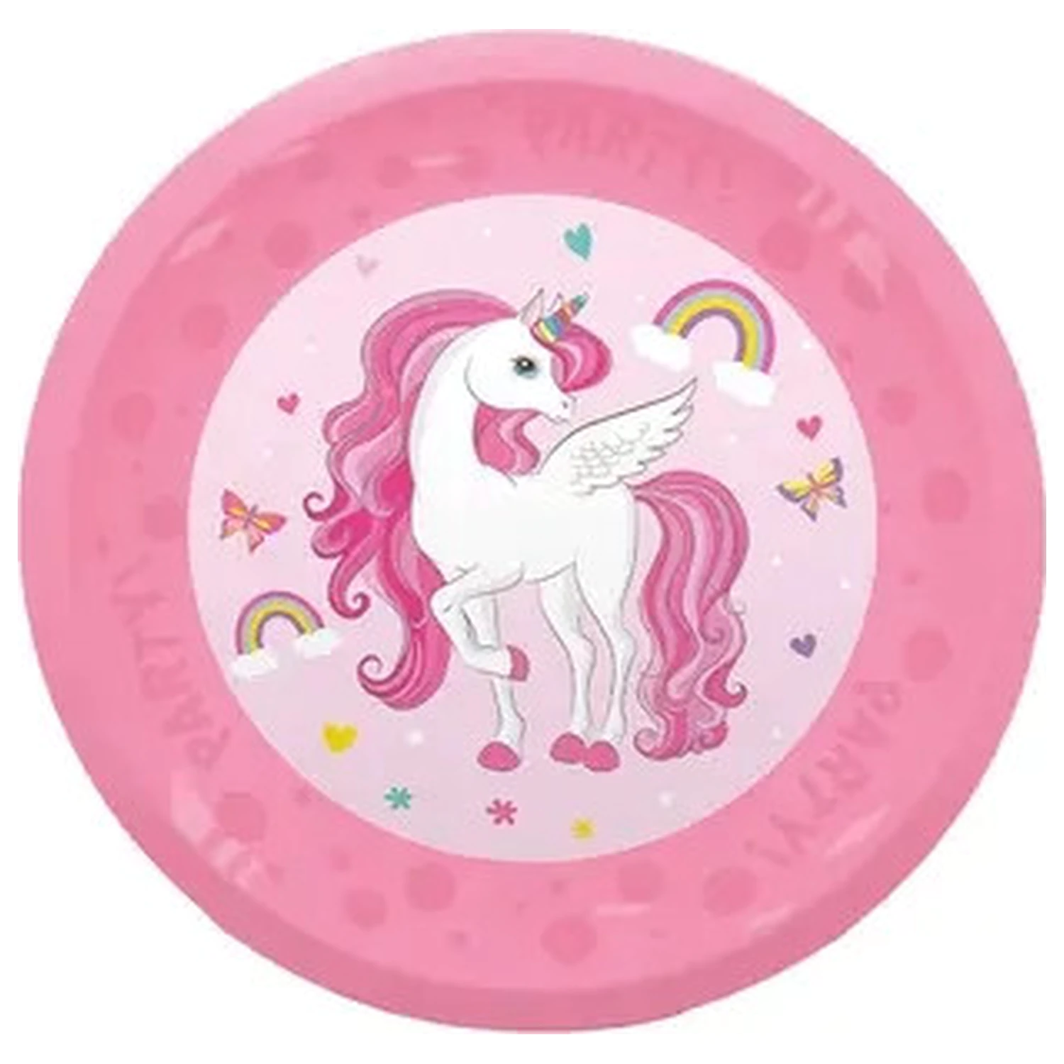 Unicorn Rainbow Colors micro premium plastic farfurii plate set de 4 piese 21 cm poza produsului