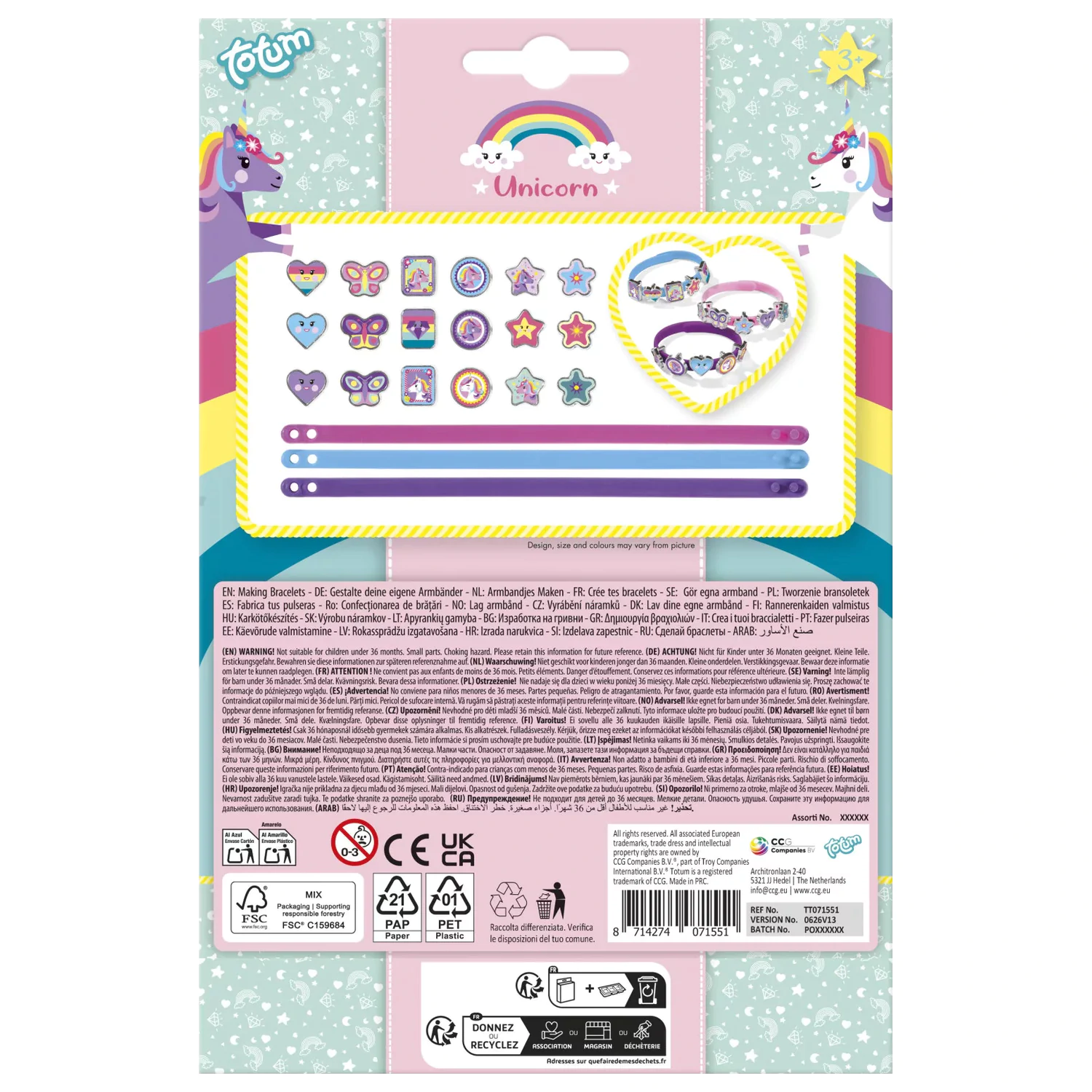 Unicorn Rainbow Bracelet Maker Kit poza produsului