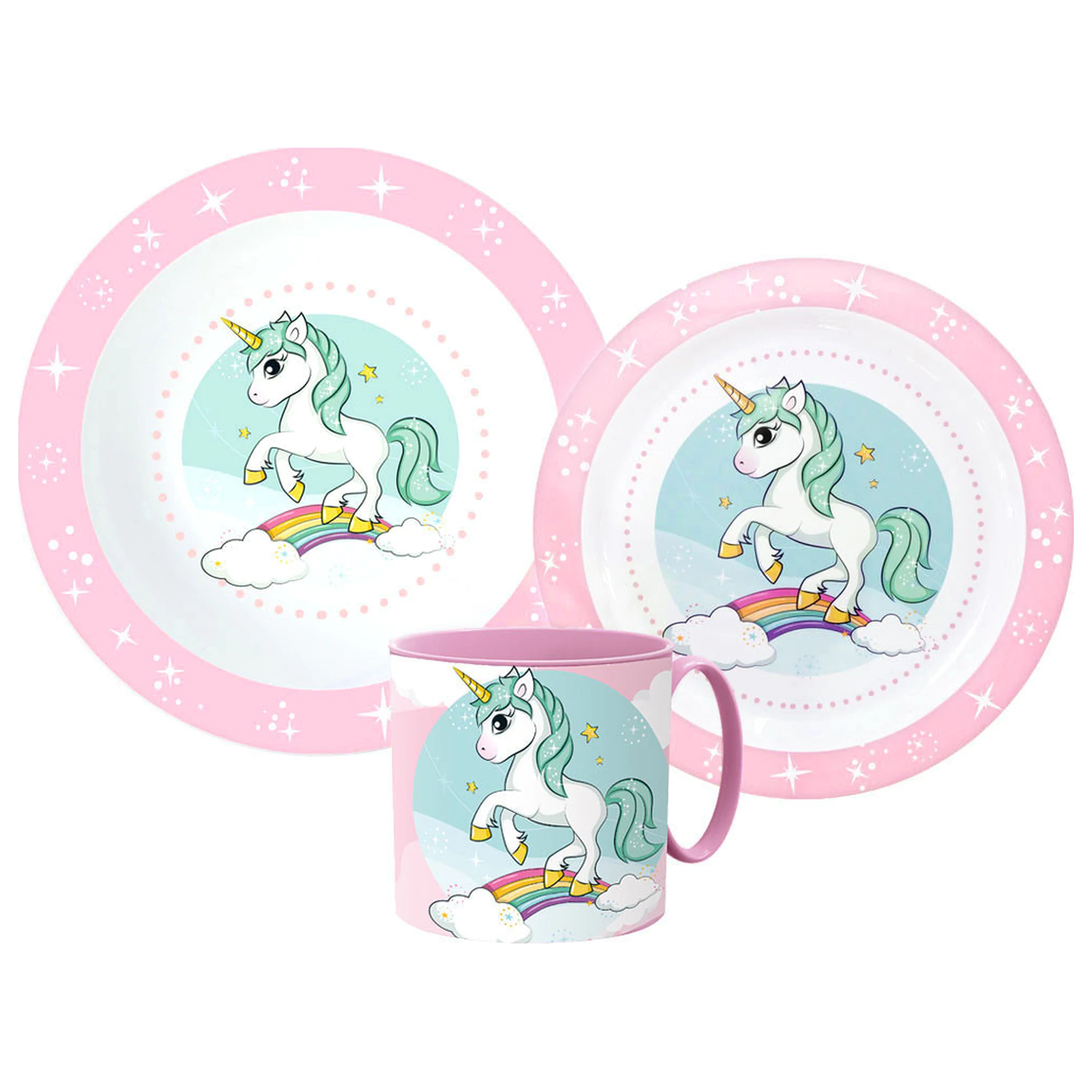 Set de vesela Unicorn Range, Micro Plastic Set cu cana poza produsului