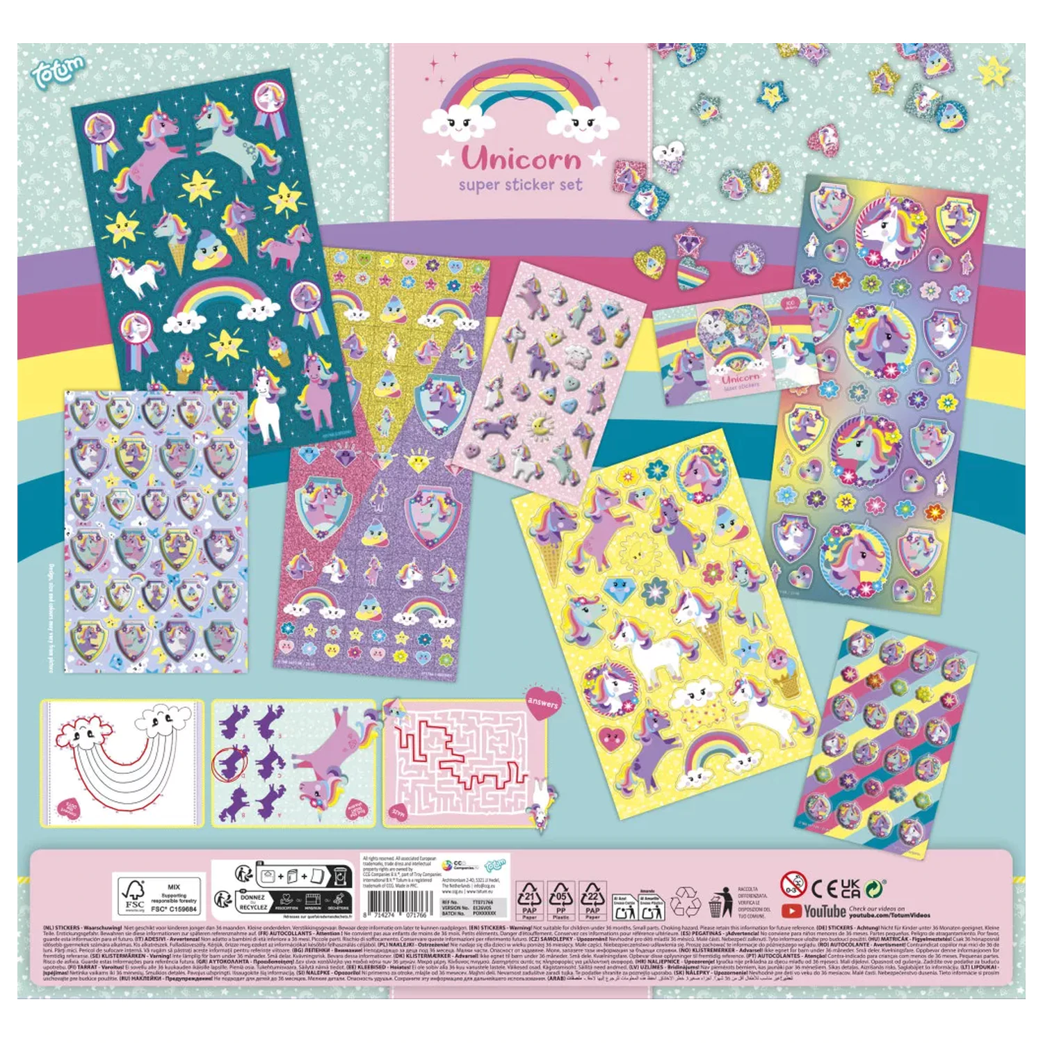 Unicorn Set super autocolante poza produsului