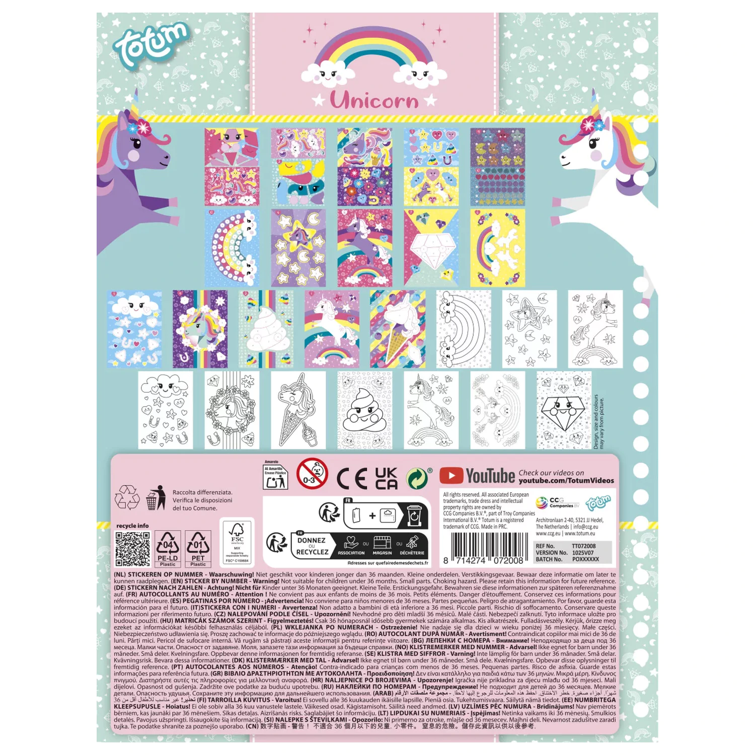 Unicorn Totem Sticker Set Creativ poza produsului